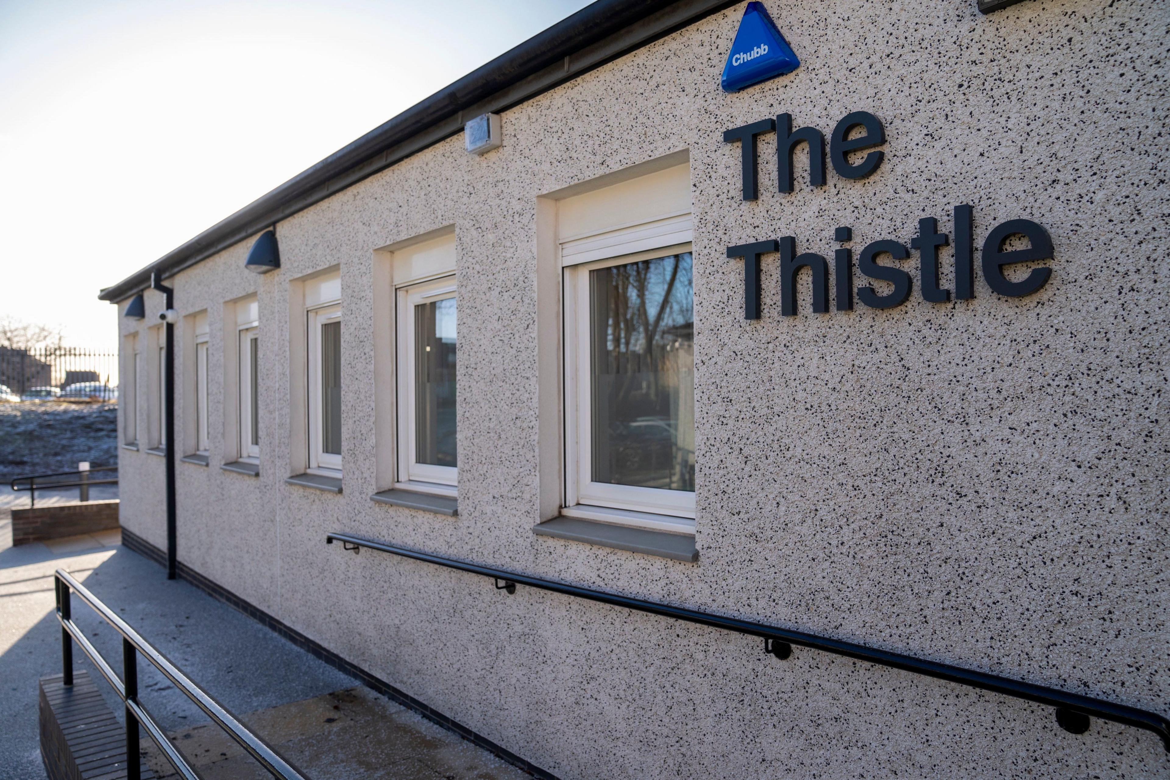 Exterior of The Thistle safe drug consumption room