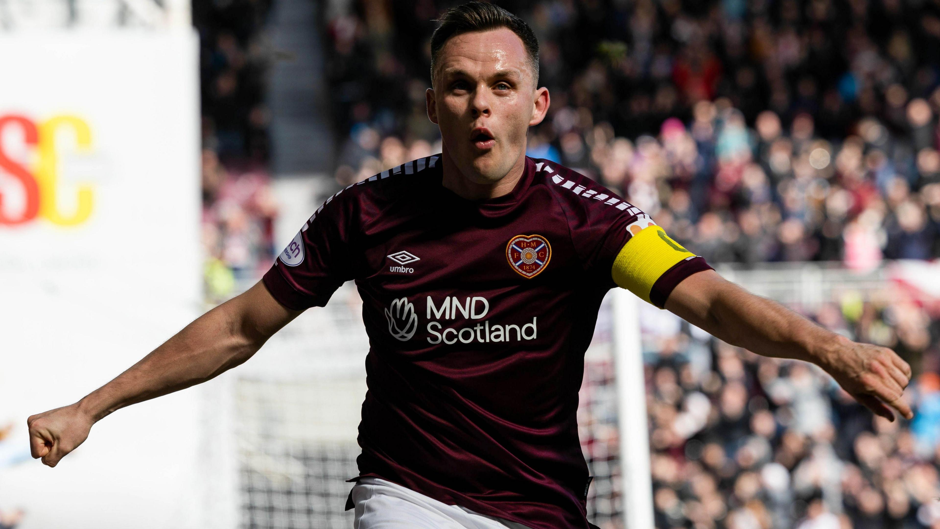 Hearts forward Lawrence Shankland