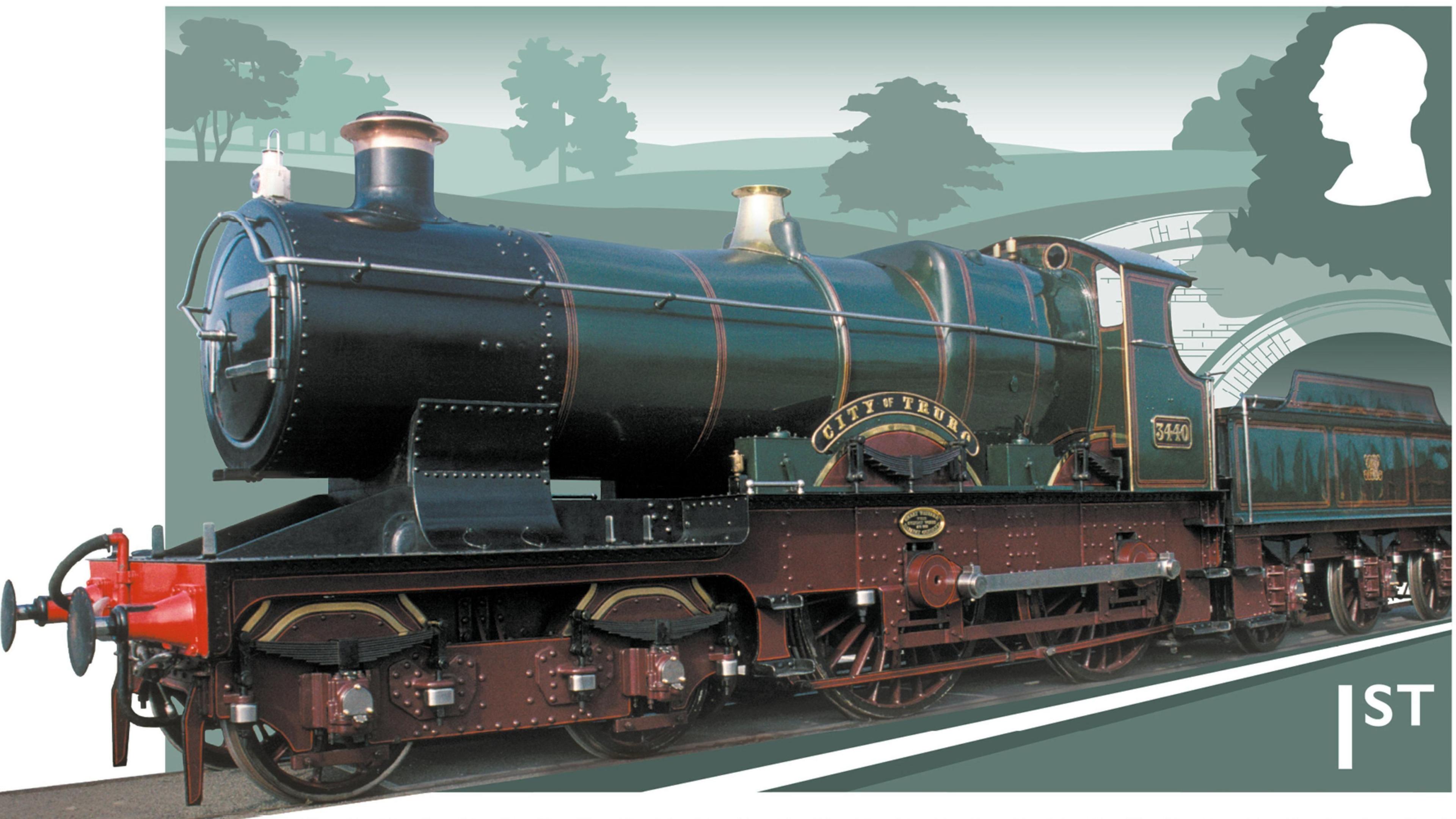train stamp
