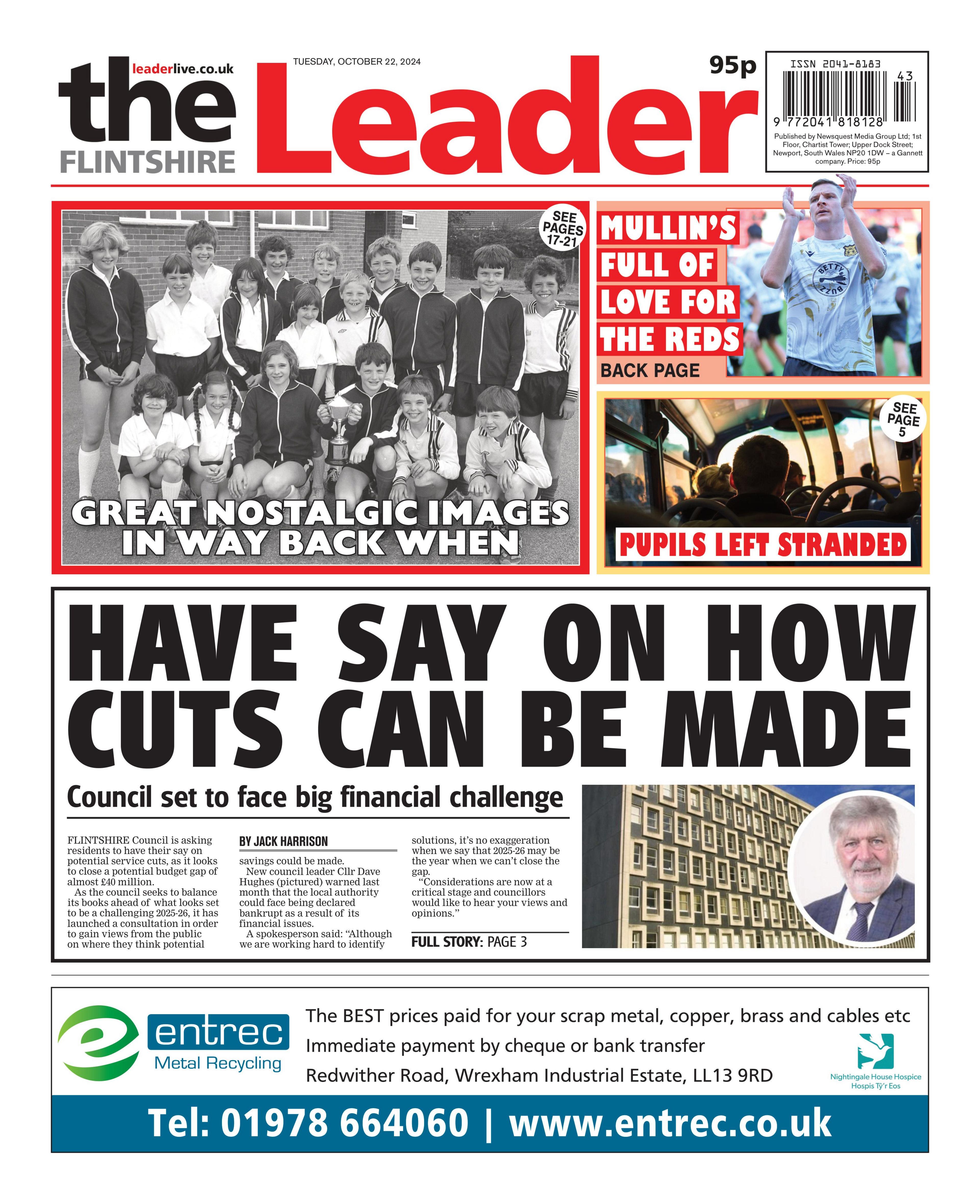 Flintshire Leader front page 