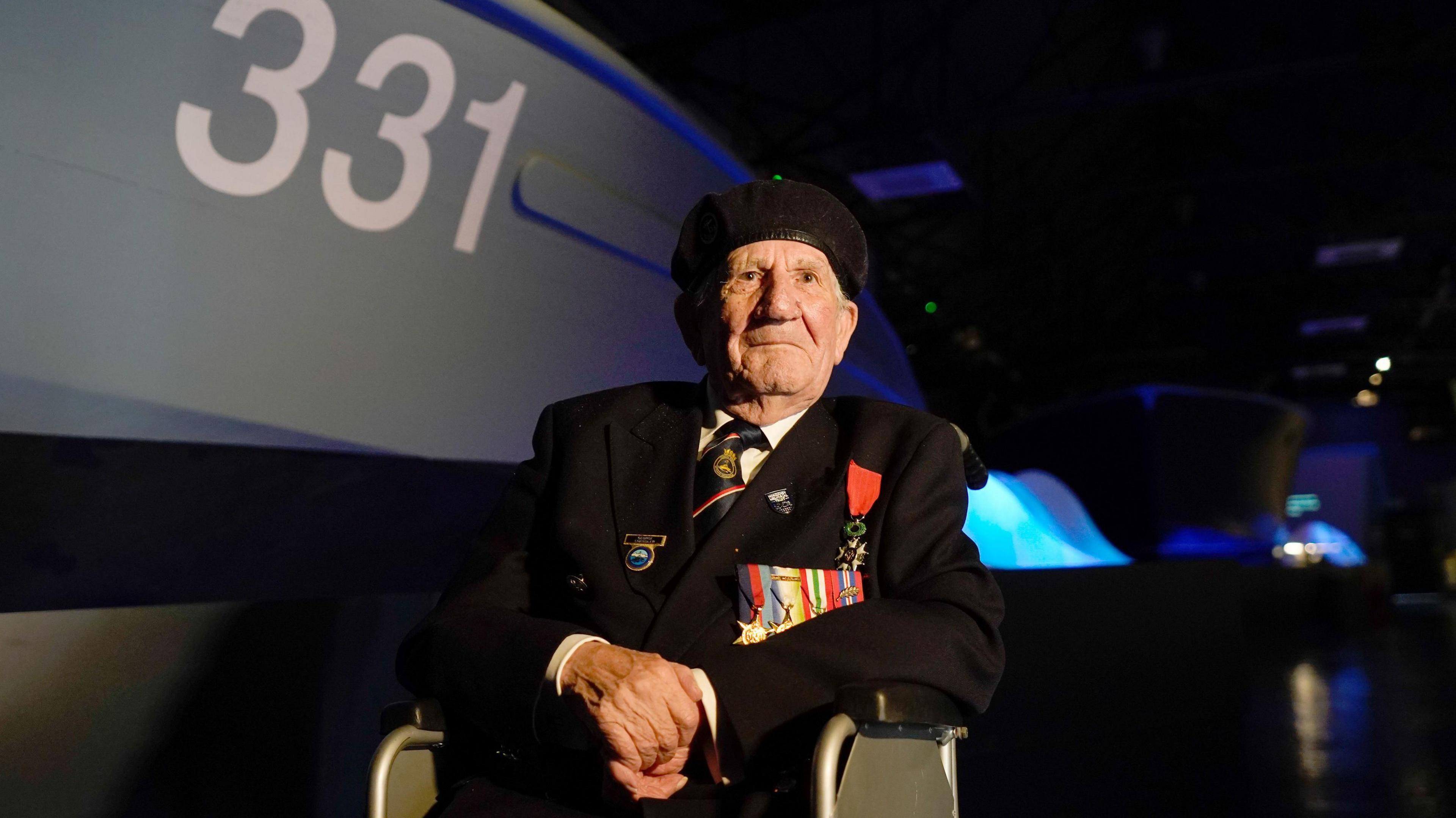 George Chandler, who served as an Able Seaman on Motor Torpedo Boat 710, in front of MTB 331 during a press preview for The Night Hunters: The Royal Navy's Coastal Forces at War exhibition at the Explosion Museum of Naval Firepower in Gosport, Hampshire.