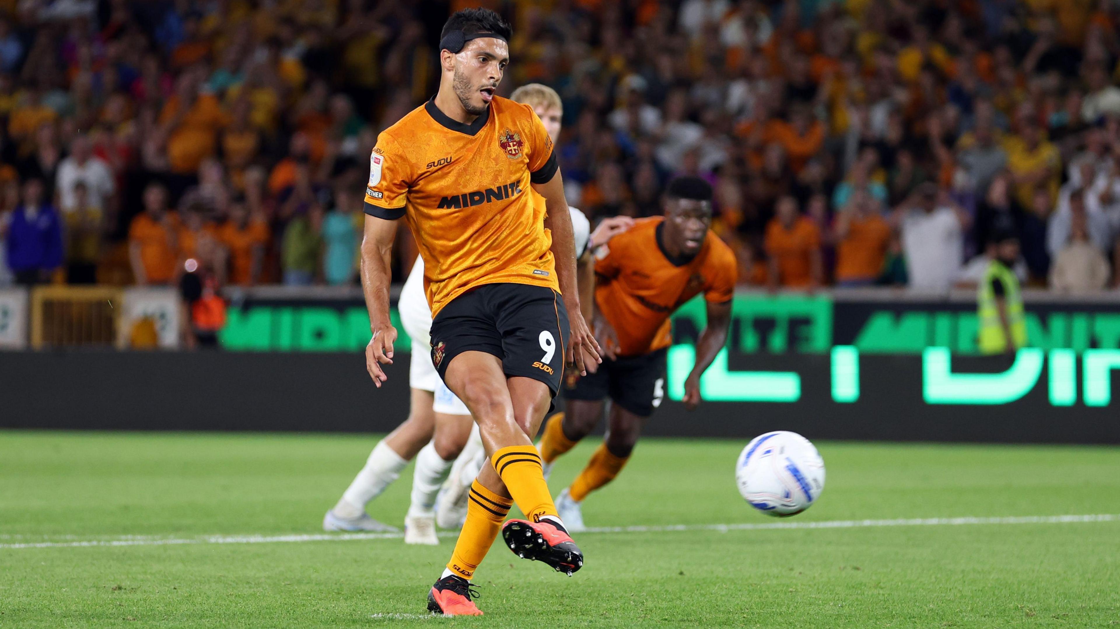 Raul Jimenez slots home Wolves' penalty against Blackburn Rovers