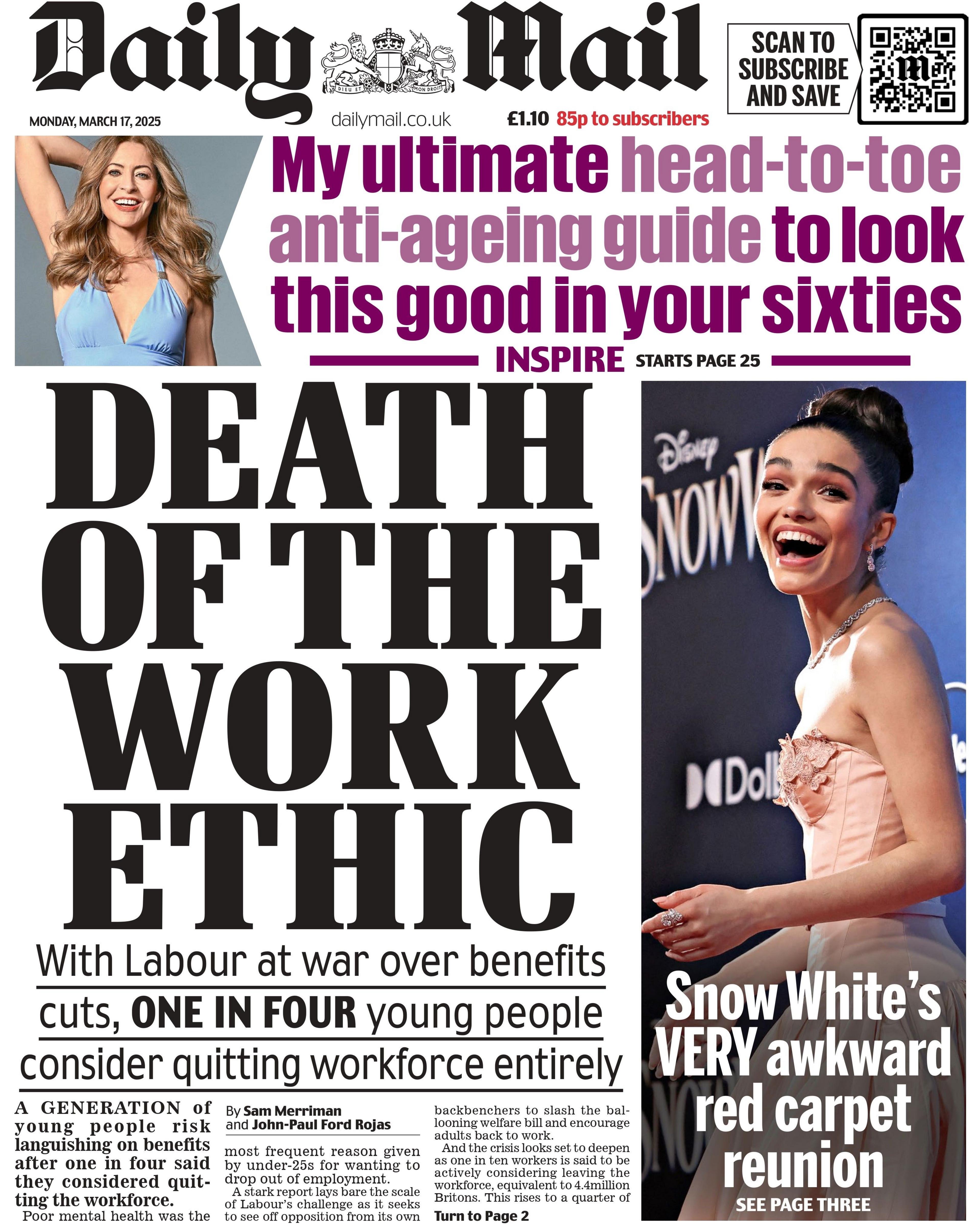 Daily Mail: Death of the work ethic