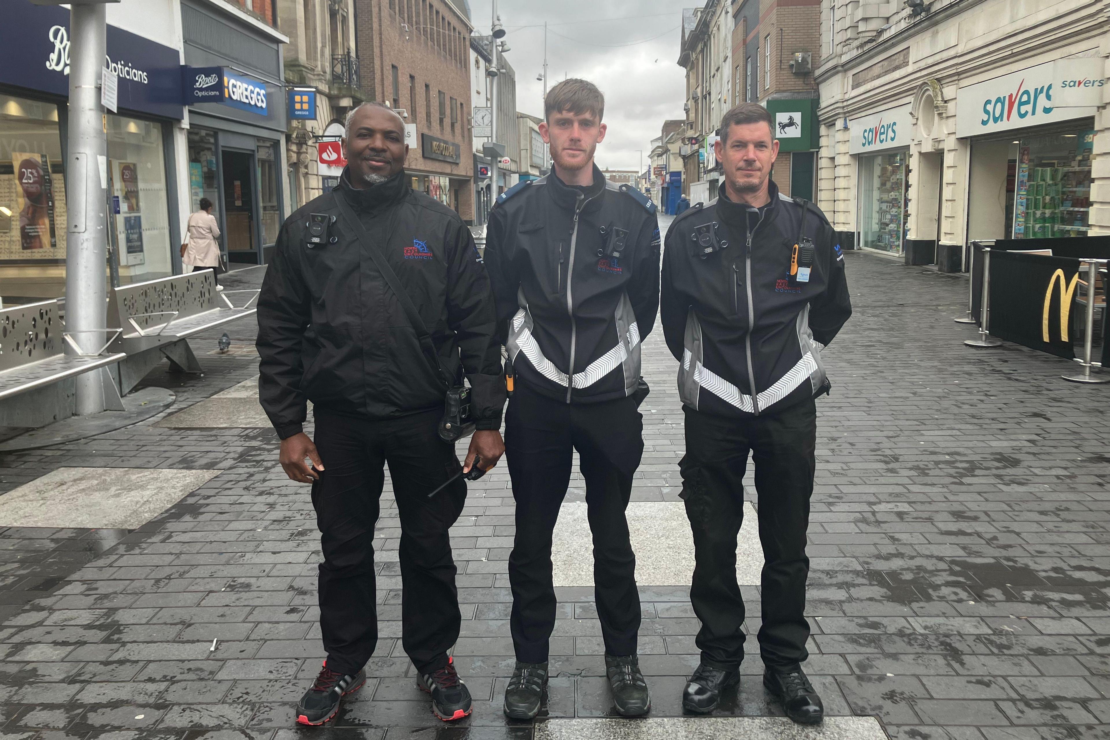 WISE enforcement team on patrol on the streets of Grimsby