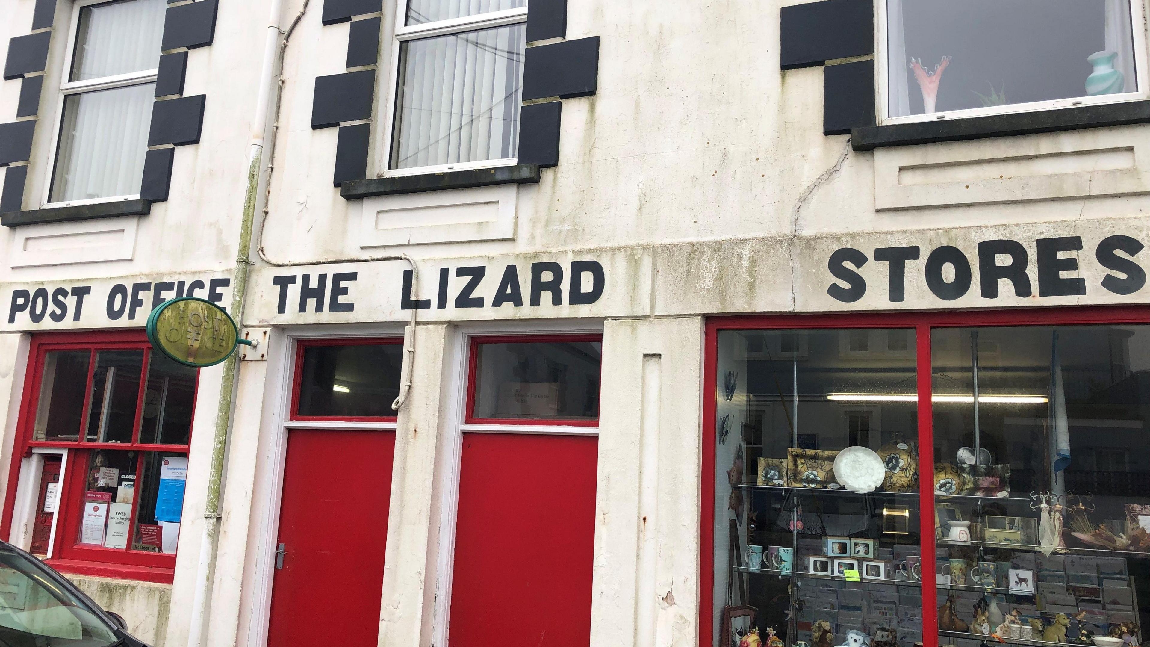 The exterior of the Post Office building in Lizard village