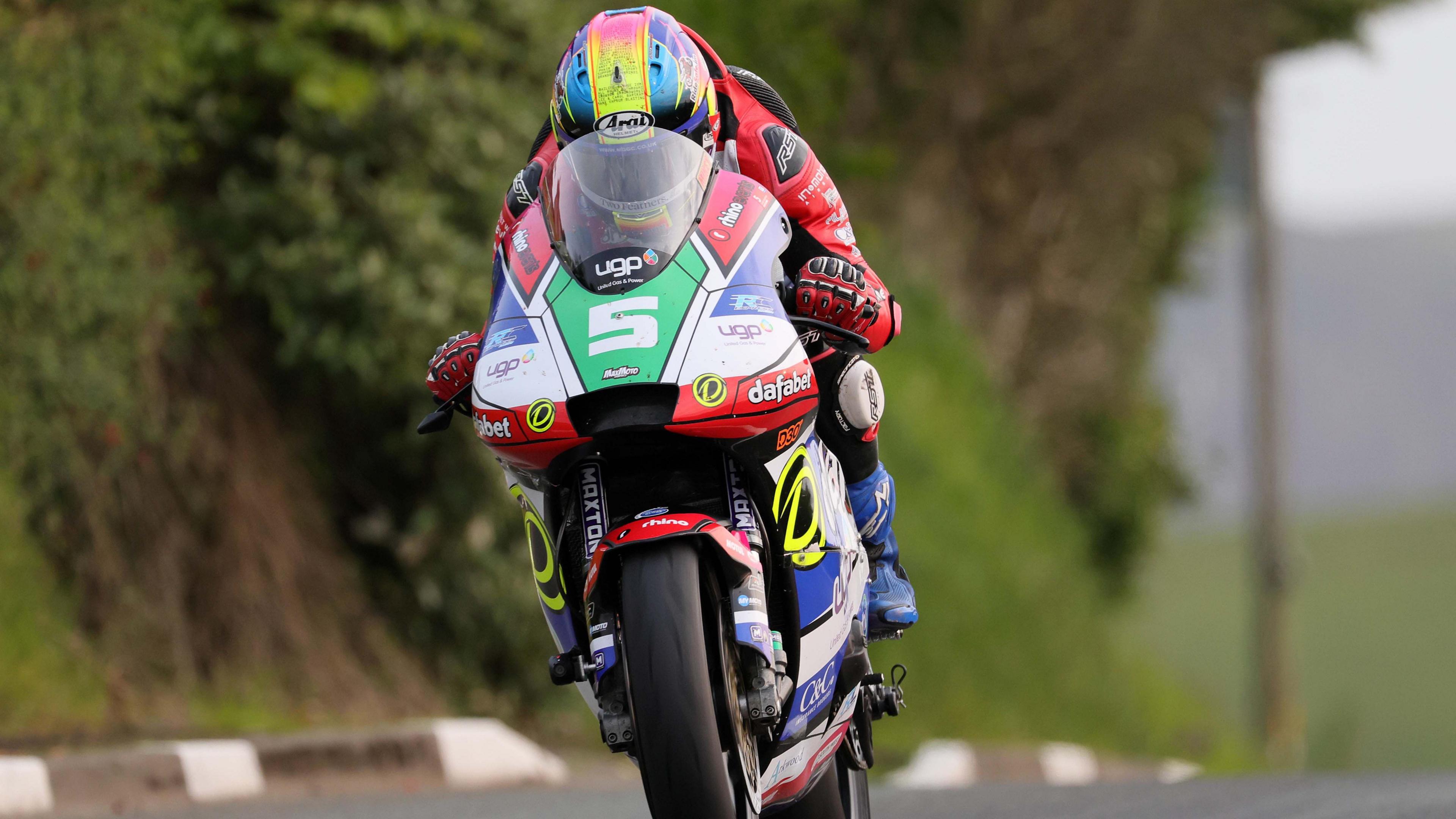 Michael Evans in action in the Supertwins race