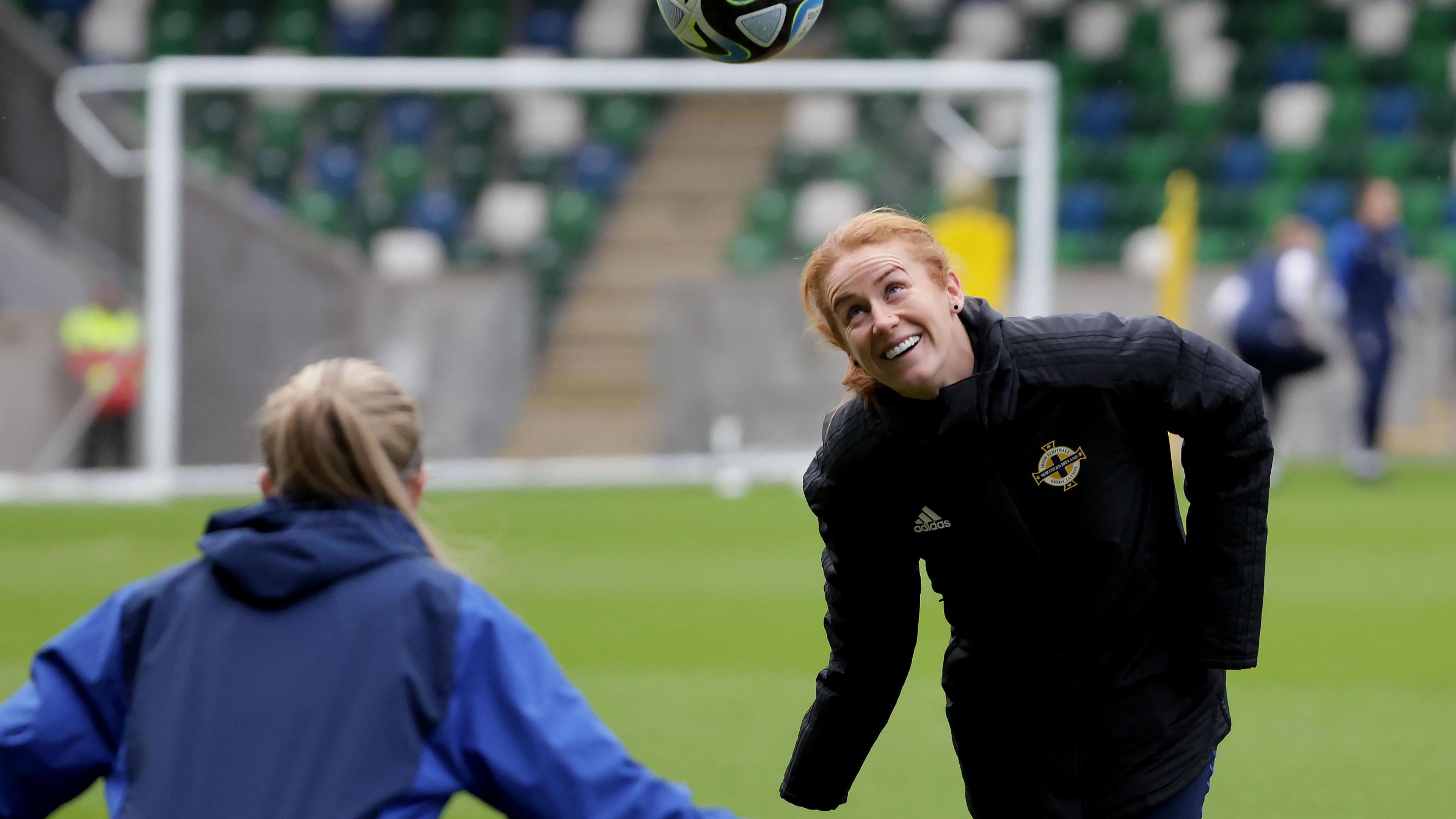 Racel Furness warms up
