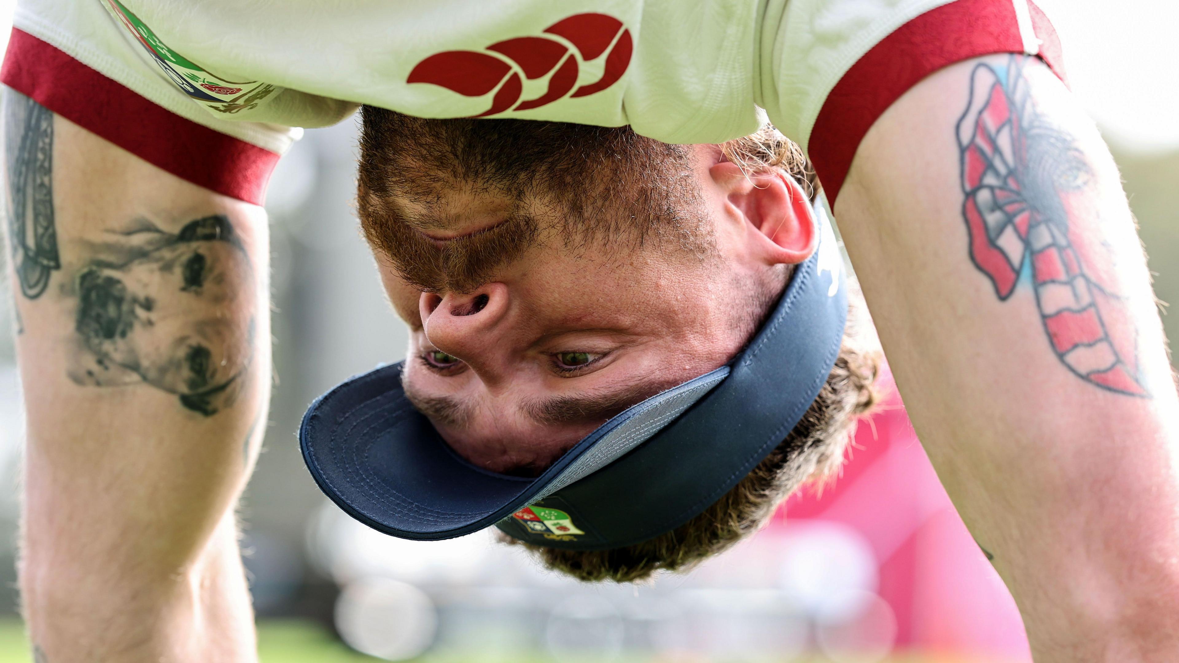 Mack Hansen during British and Irish Lions training.