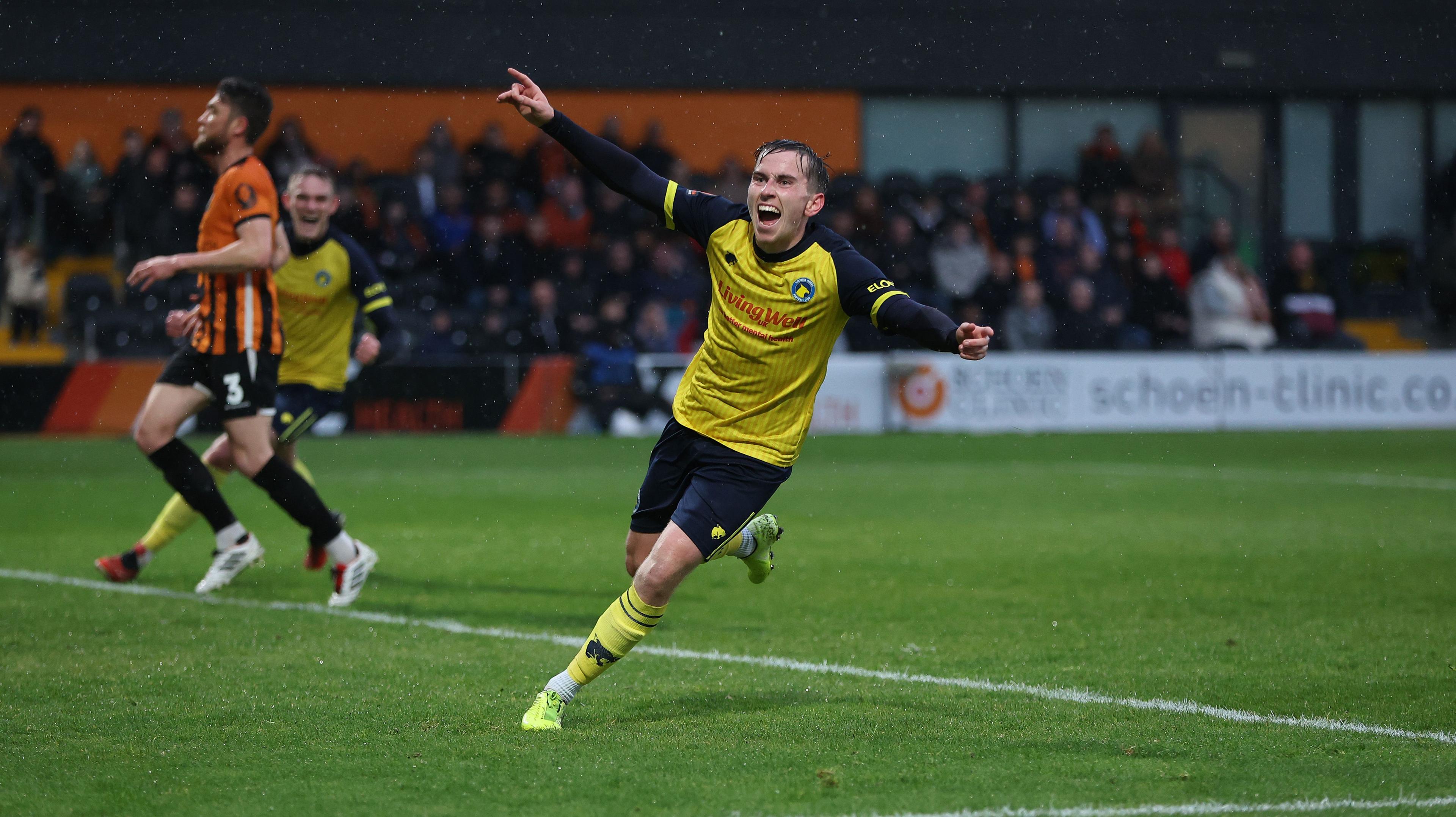 Joe Sbarra scored the fourth goal in the thrashing of Barnet