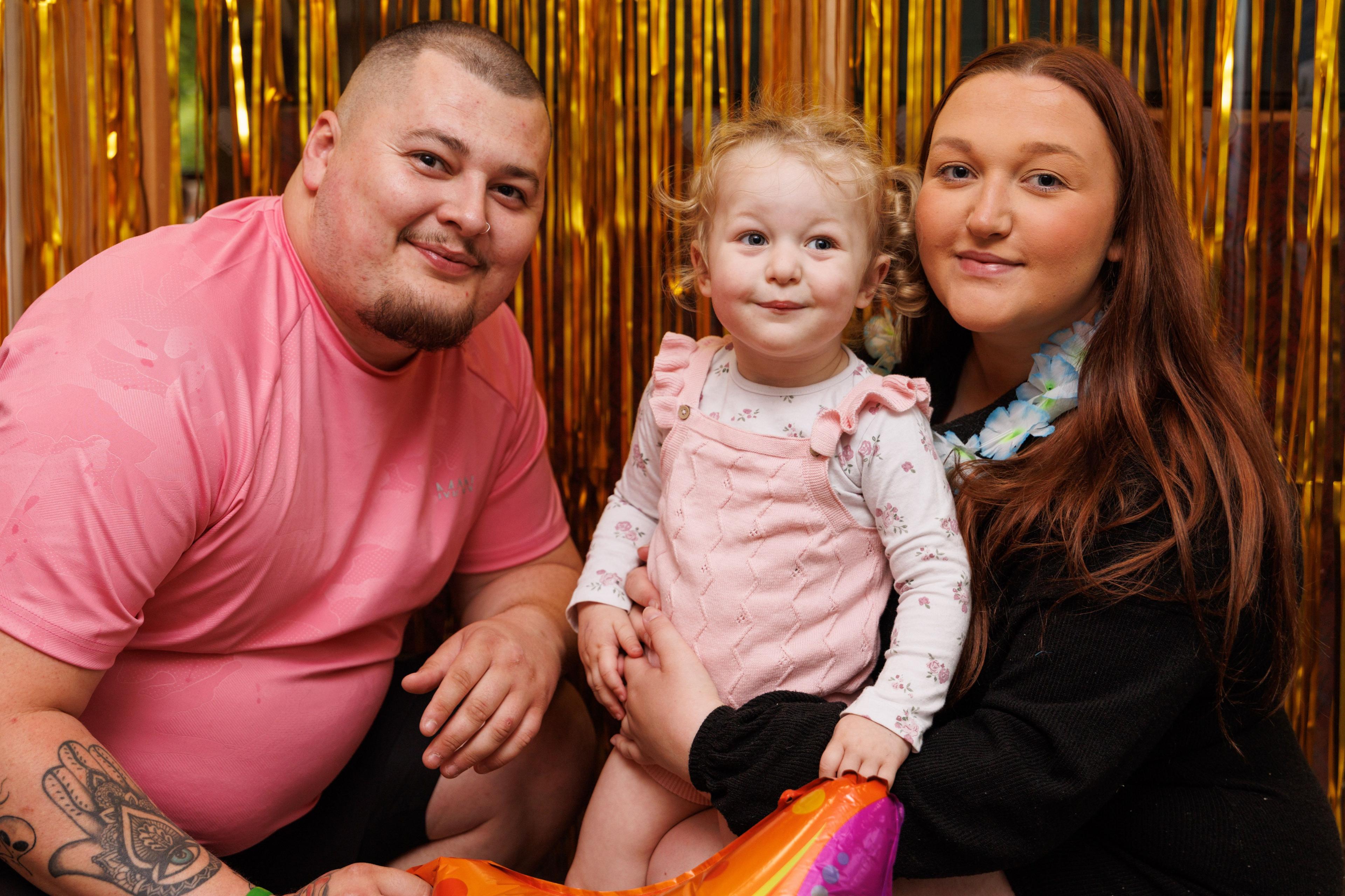 Cai, Harlow and Danielle at one of the events at the house