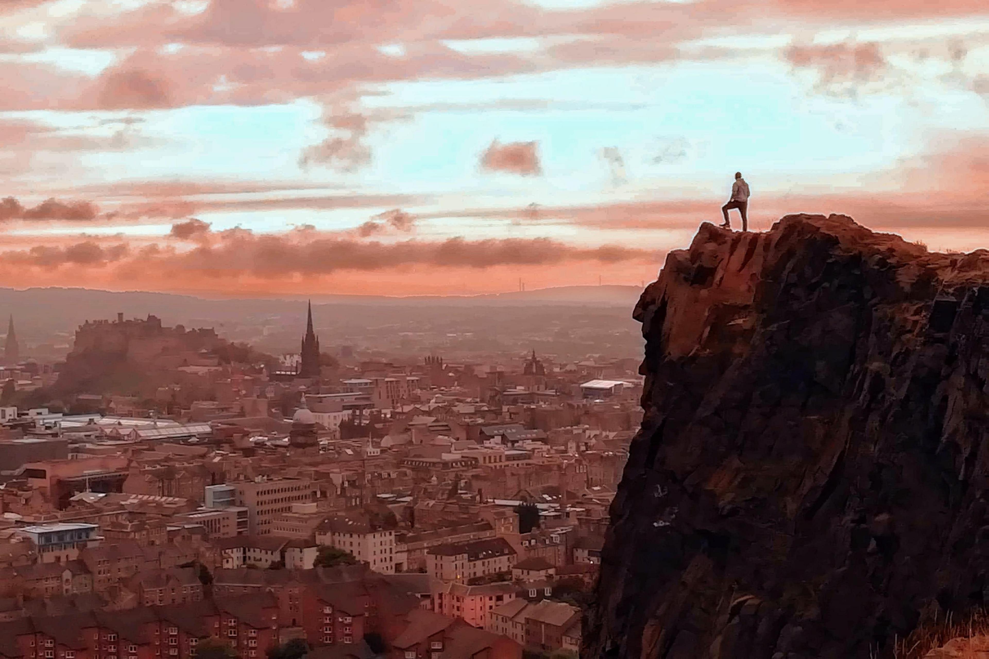 Salisbury crags in Edinburgh