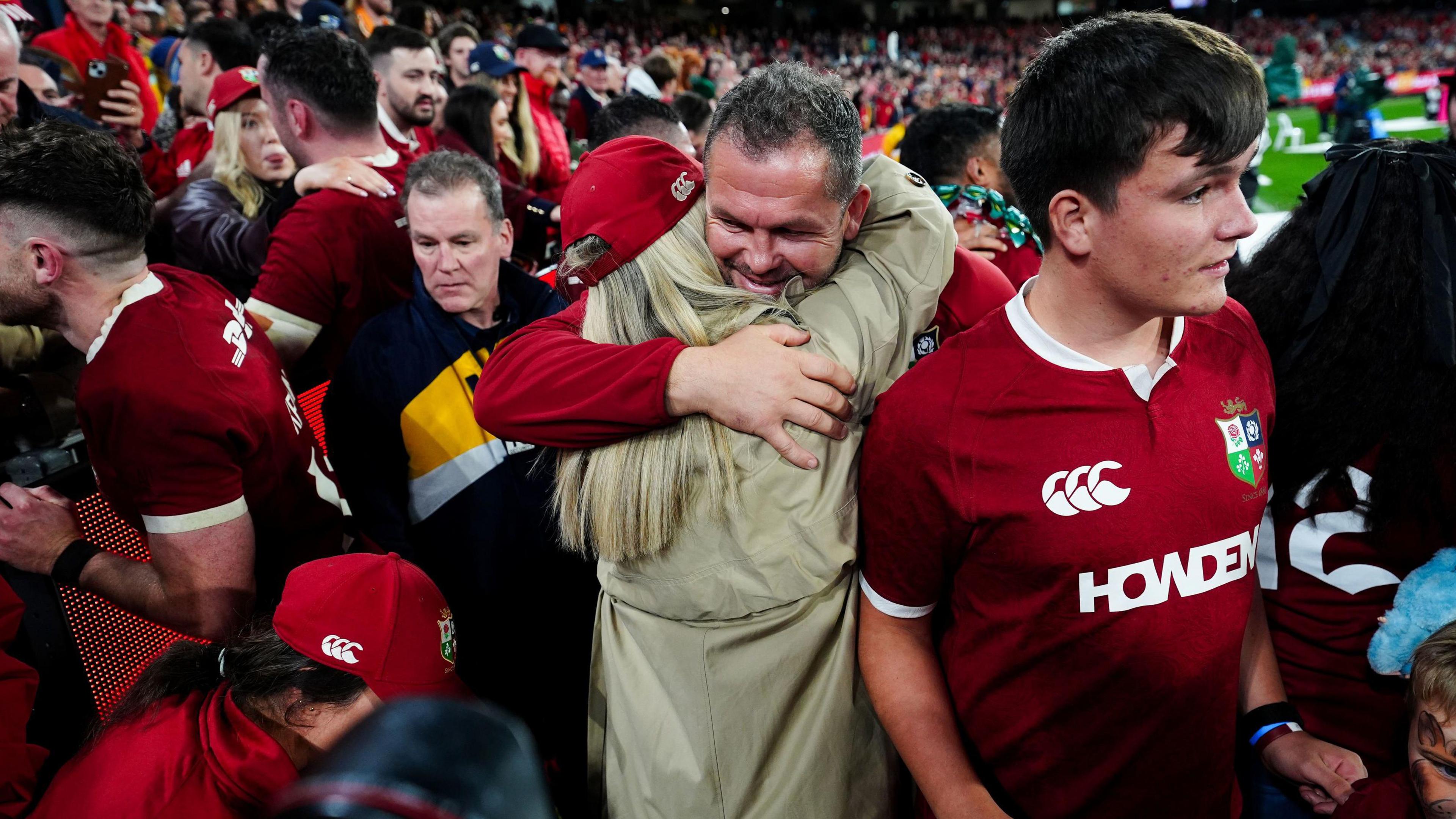 Andy Farrell celebrates victory