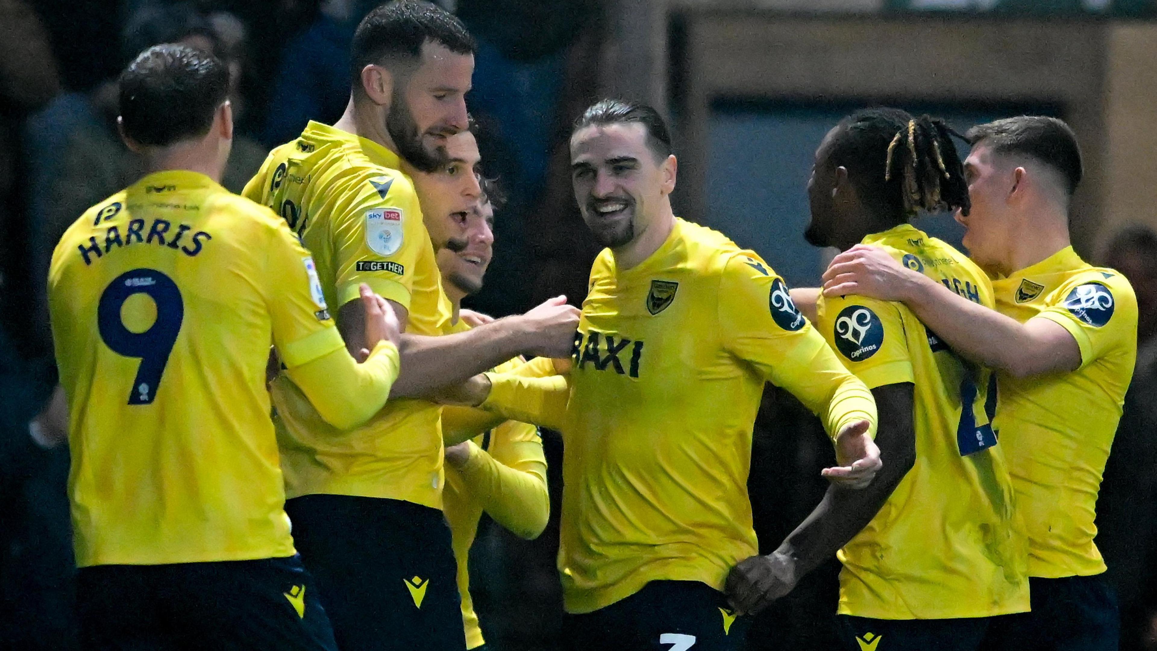 Ciaron Brown celebrates his goal