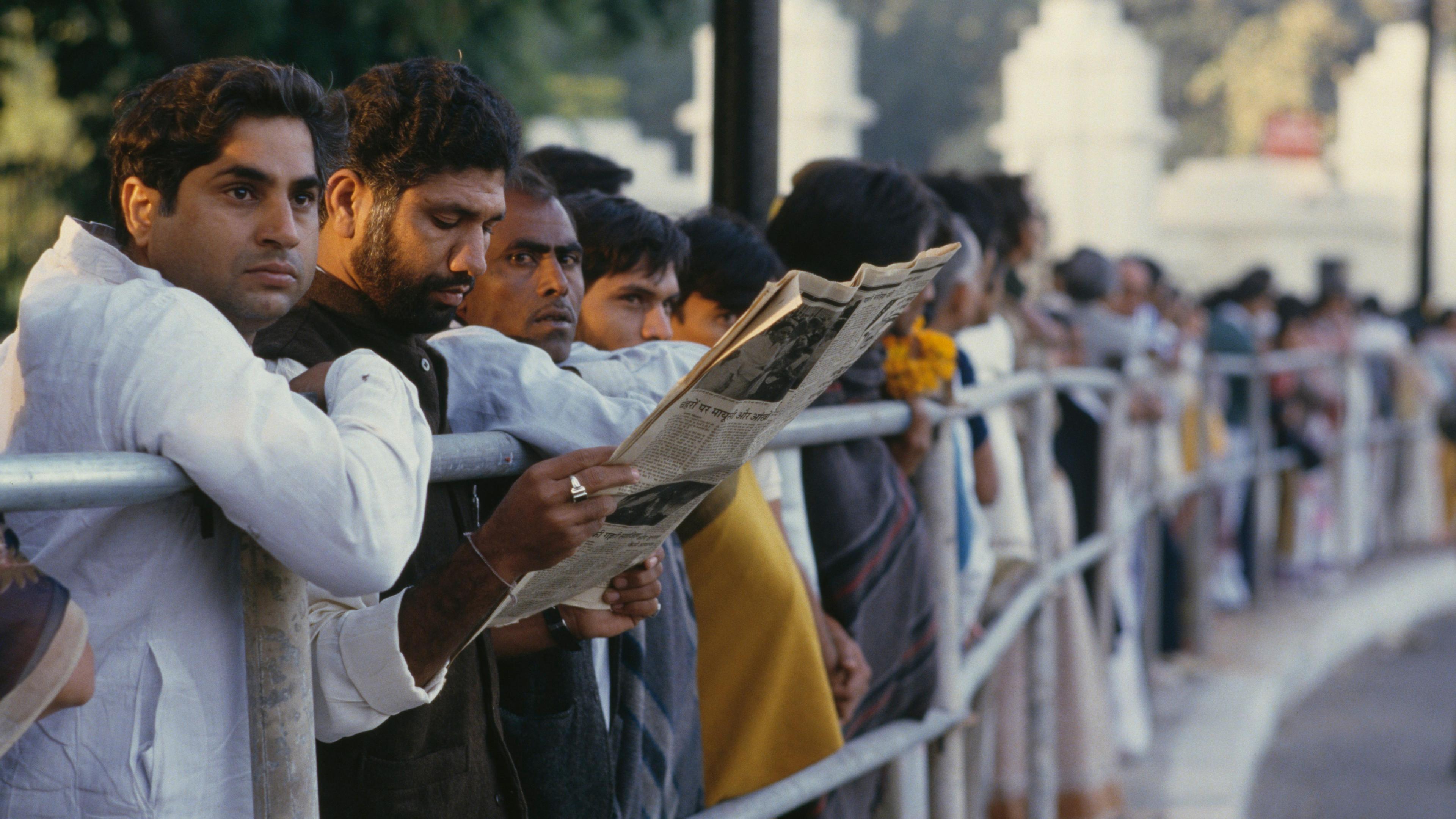 (Original Caption) Indira Gandhi was the Prime Minister of India who was assassinated by her Sikh bodyguards on October 31, 1984. The news of Gandhi's death plunged New Delhi and other parts of India into anti-Sikh riots for three days; several thousand Sikhs were killed in the aftermath. (Photo by Jacques Langevin/Sygma/Sygma via Getty Images)
