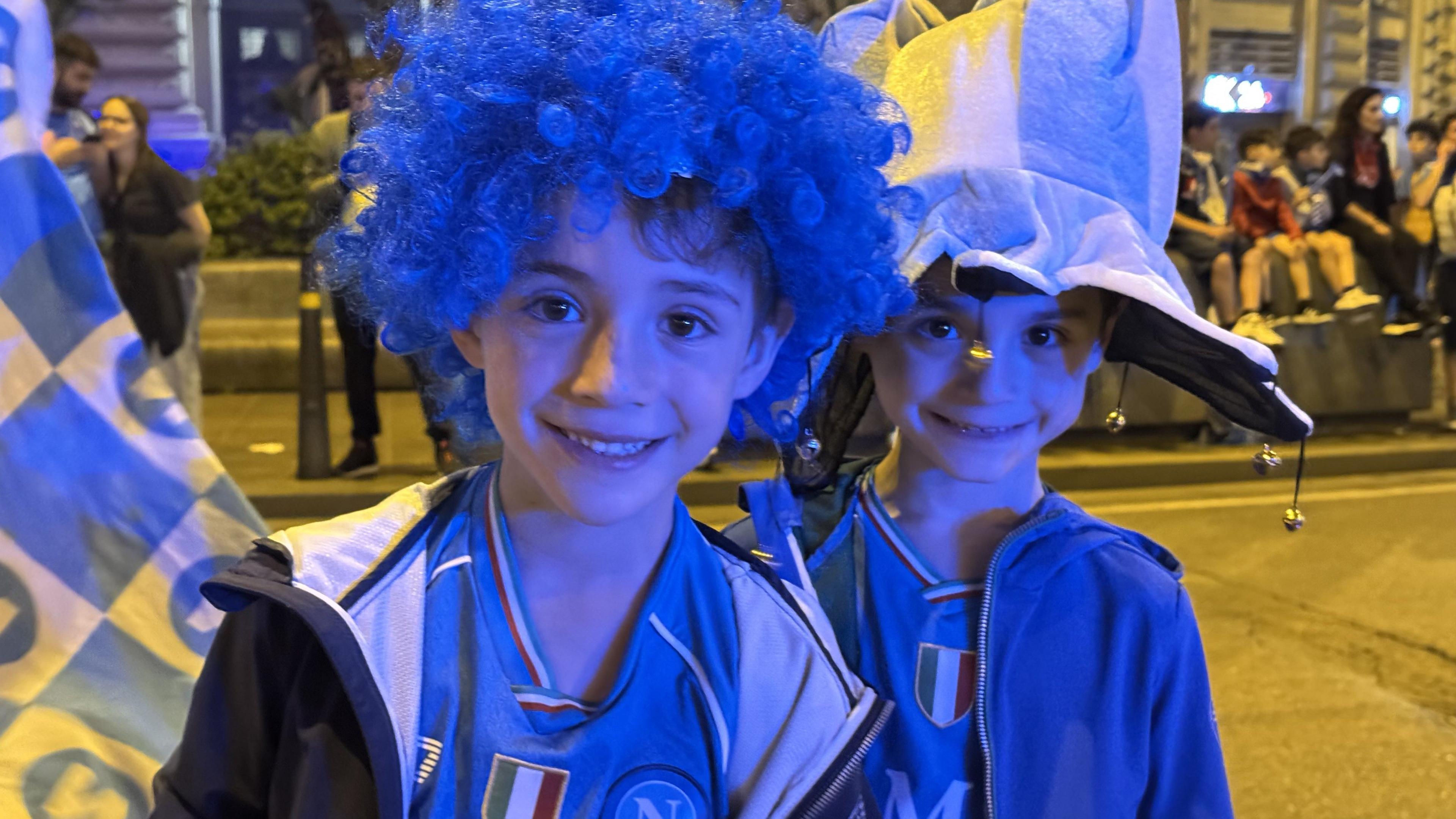 Young fans in Naples