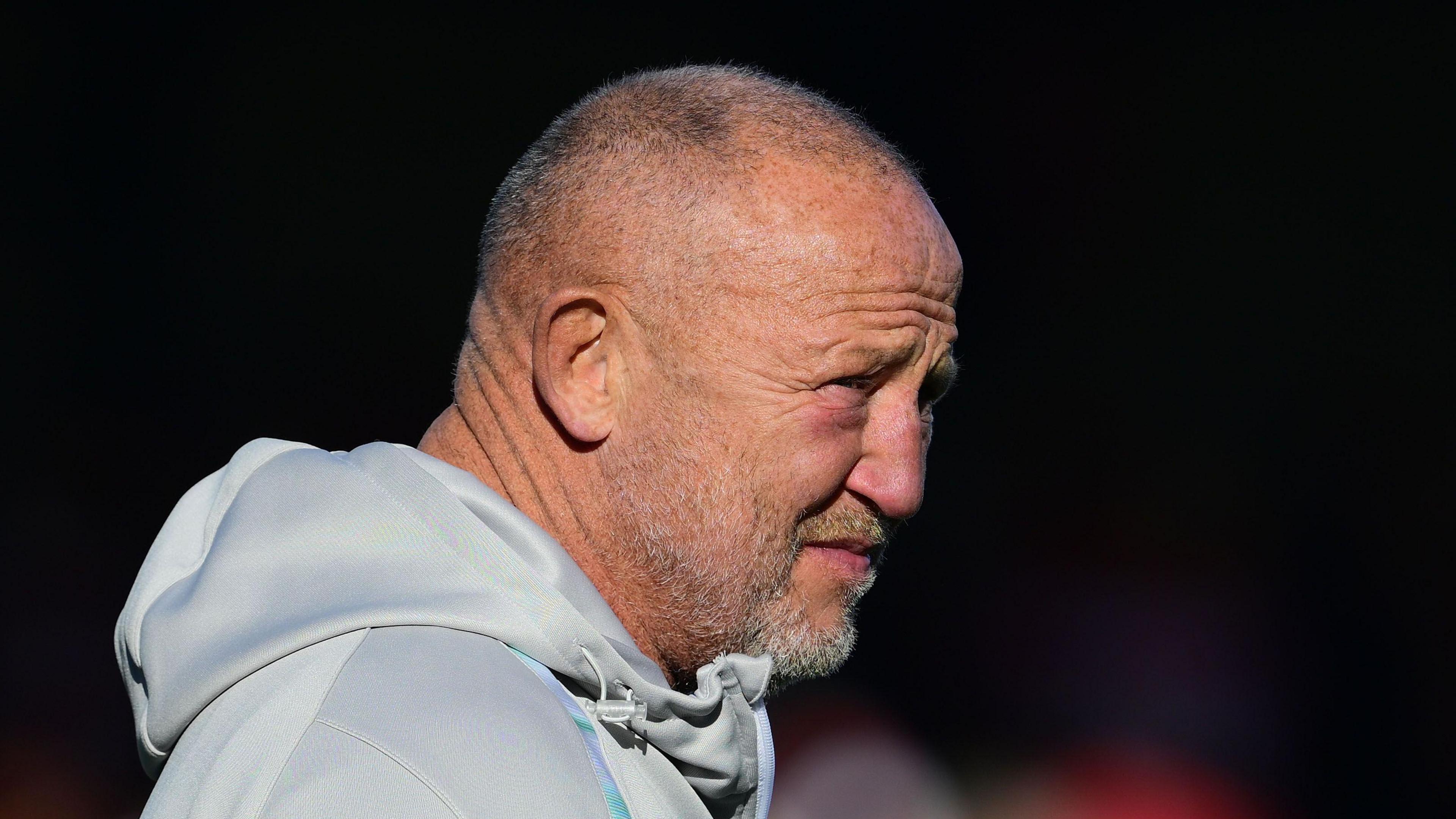 Steve Diamond watching Newcastle play Gloucester last month