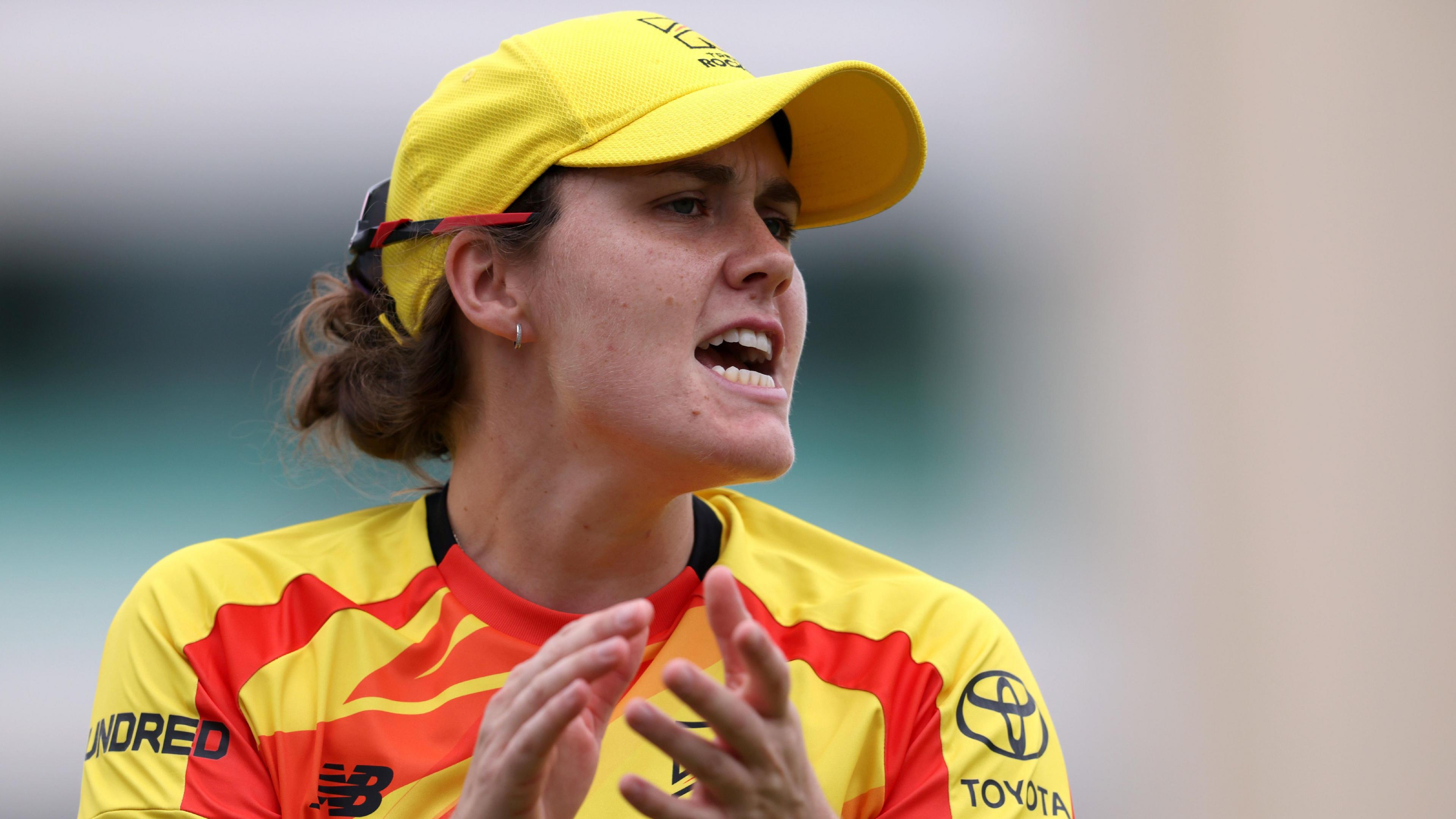 Nat Sciver-Brunt playing for Trent Rockets