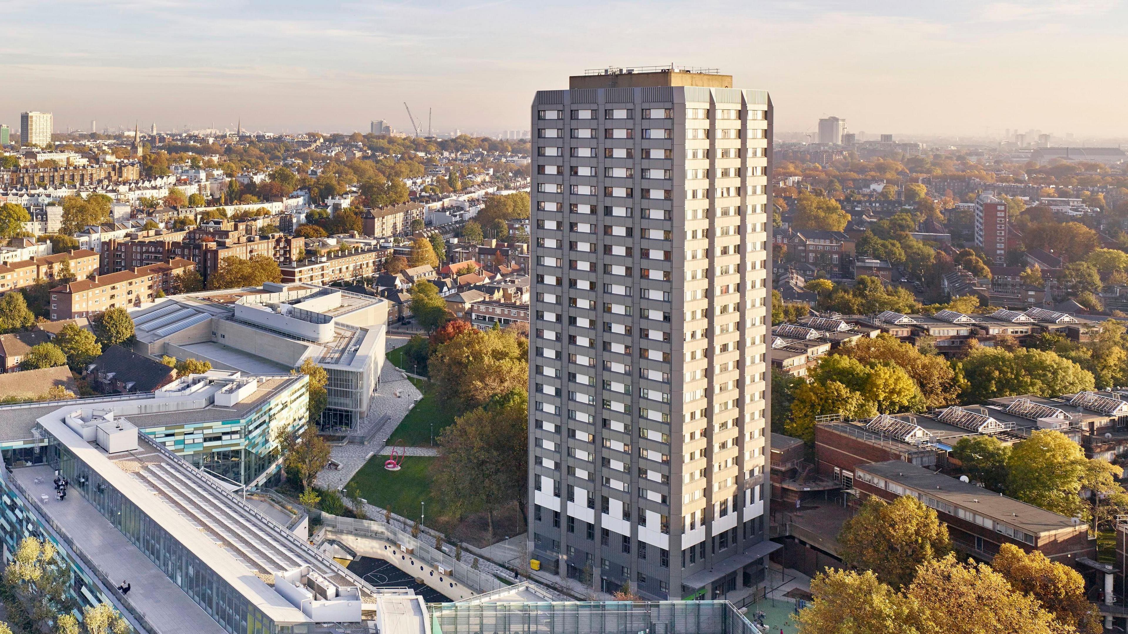high rise block