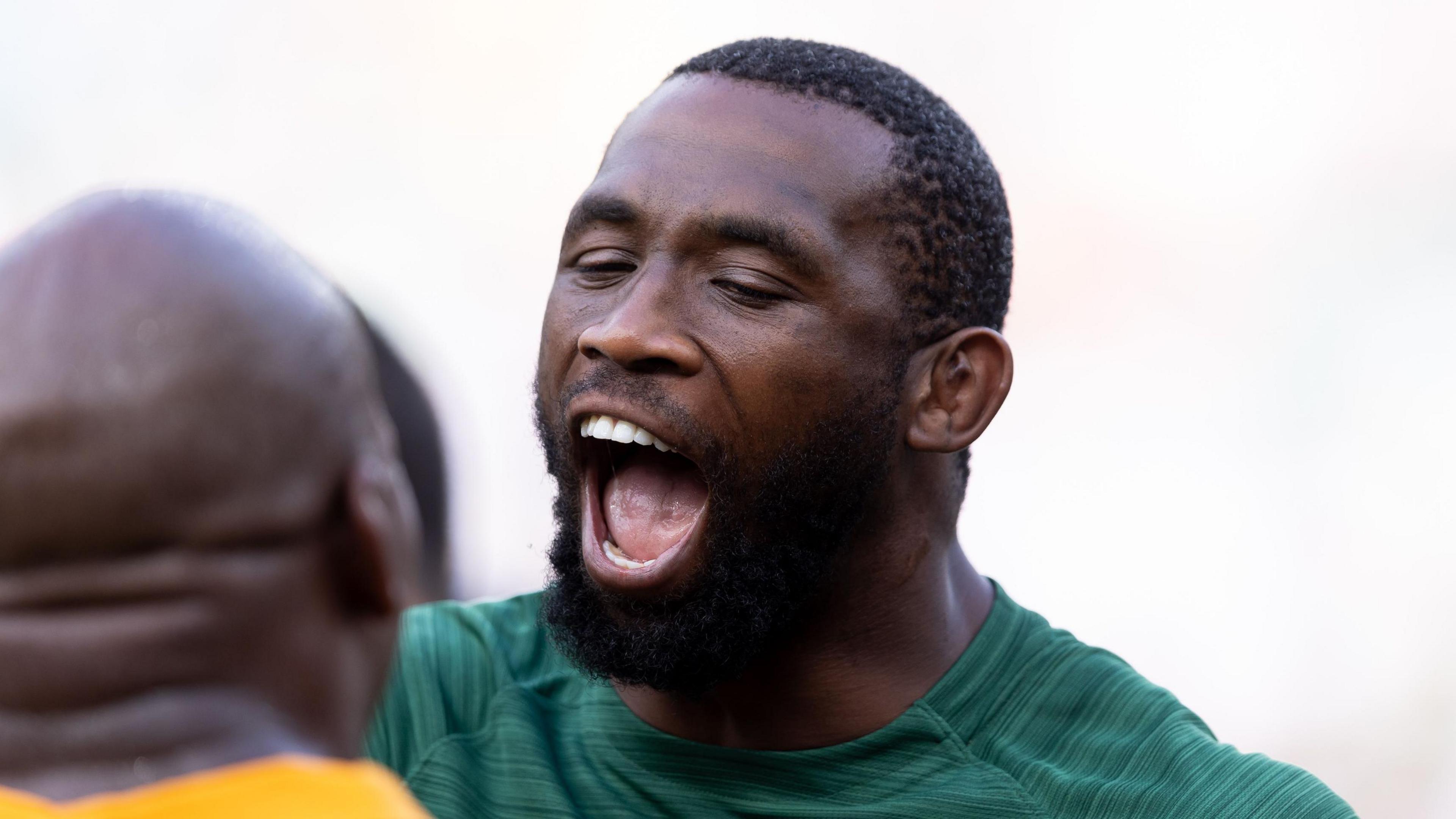 Siya Kolisi pictured in South Africa training