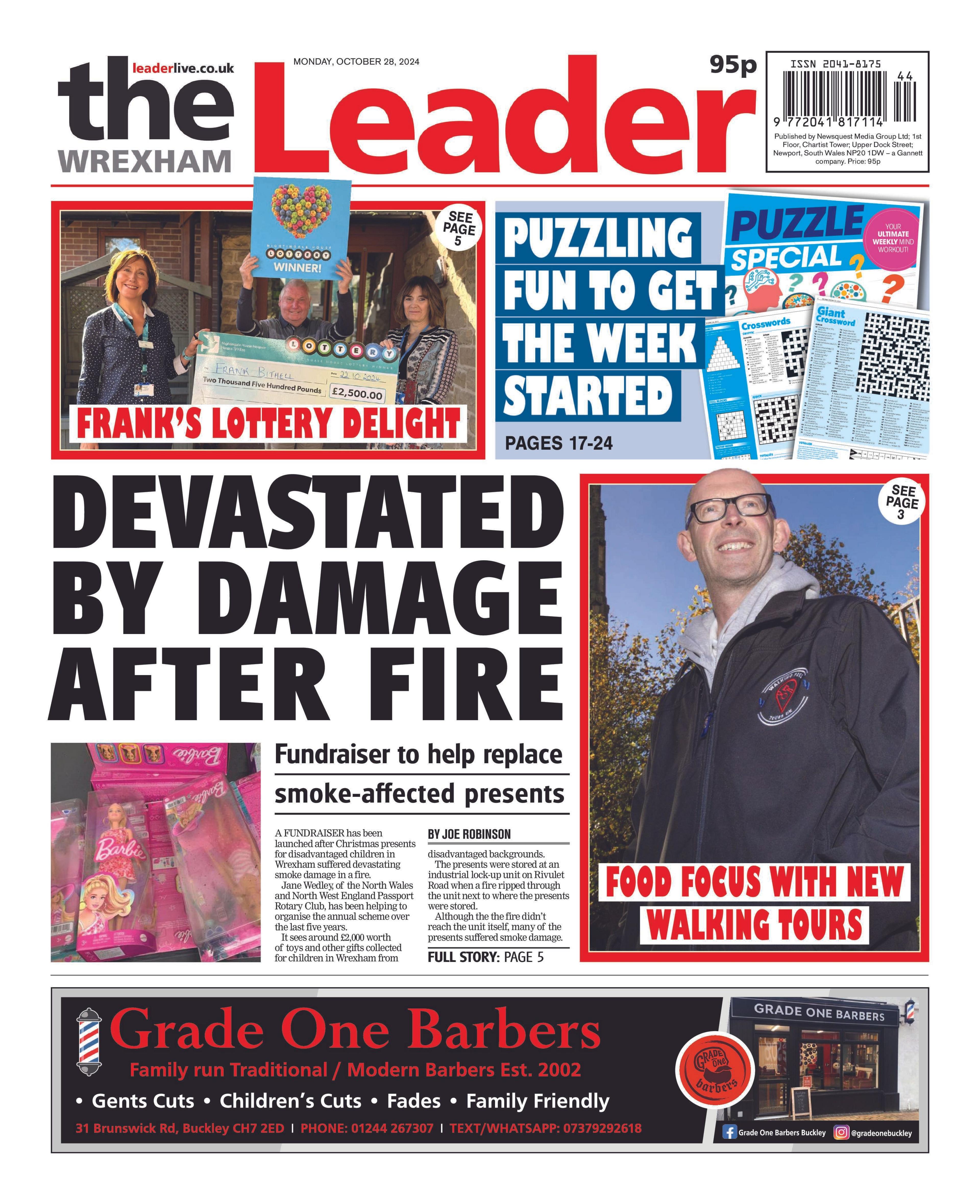 Wrexham Leader front page