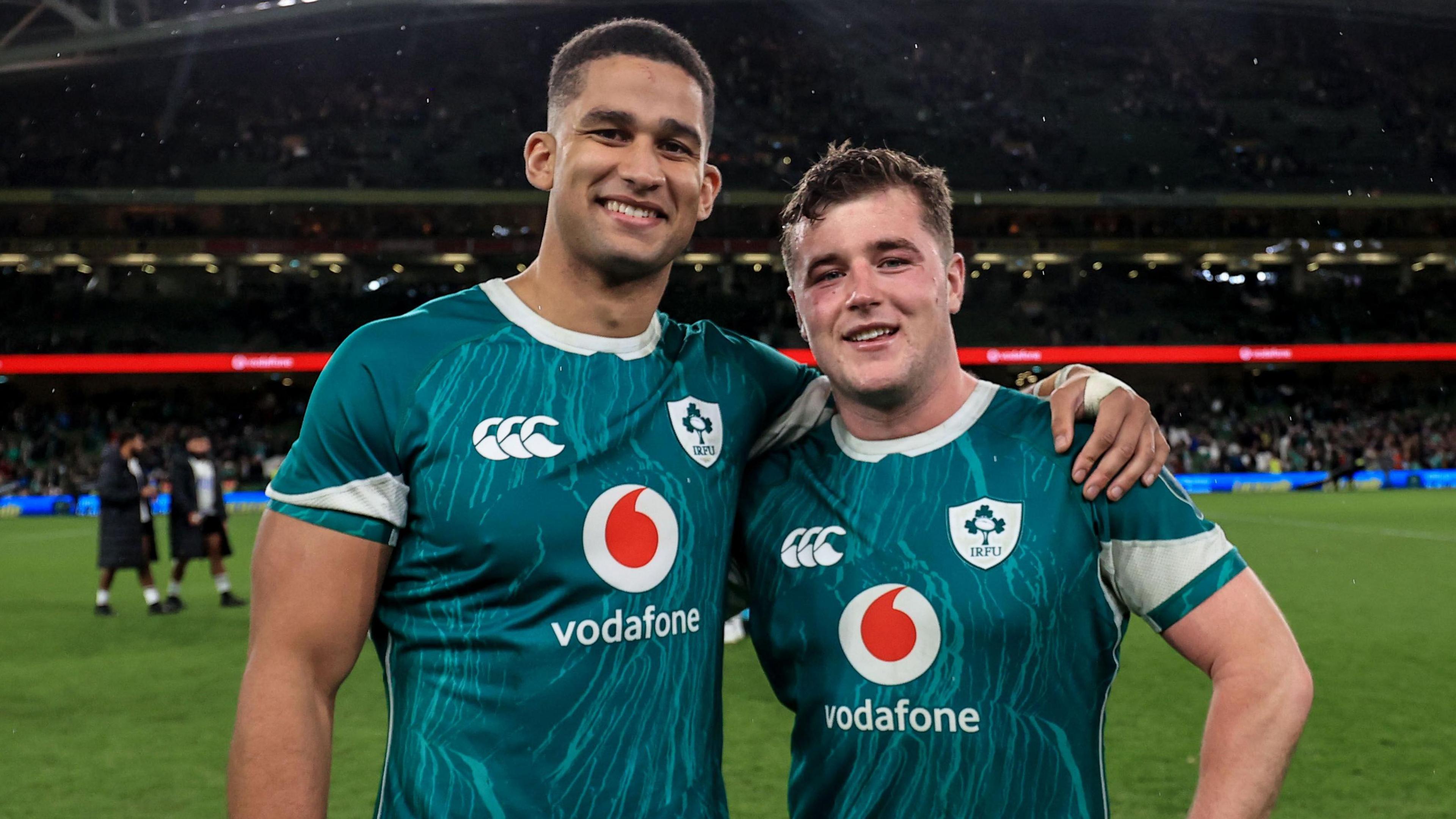 Cormac Izuchukwu ad Gus McCarthy after Ireland's comprehensive win over Fiji