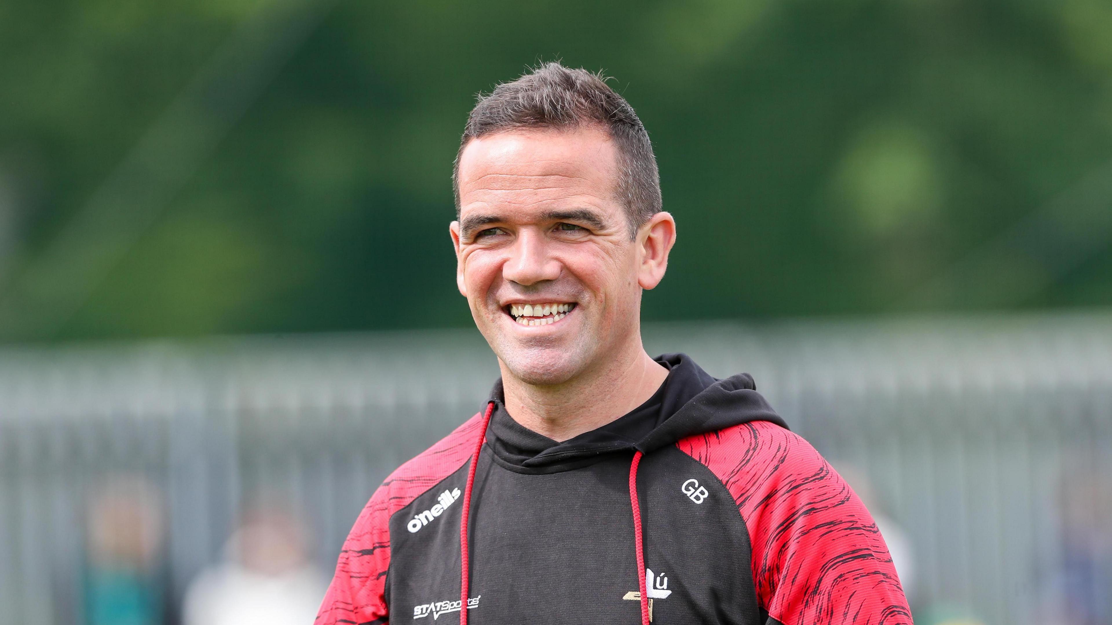 Ger Brennan smiles ahead of Louth's All-Ireland preliminary quarter-final against Donegal in Ballybofey.