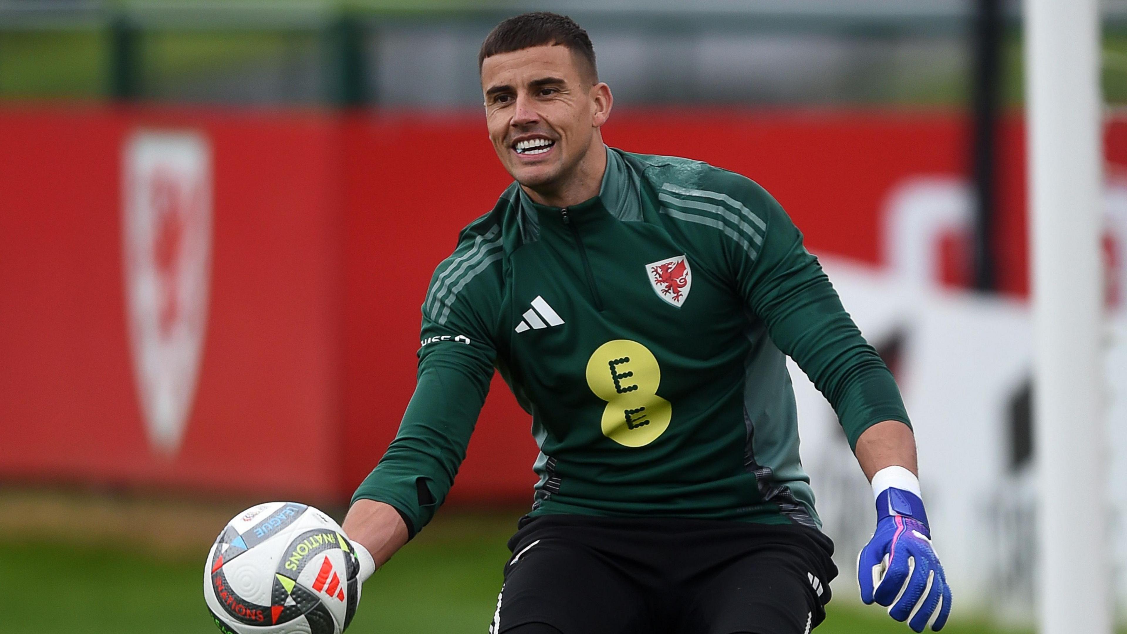 Karl Darlow in Wales training