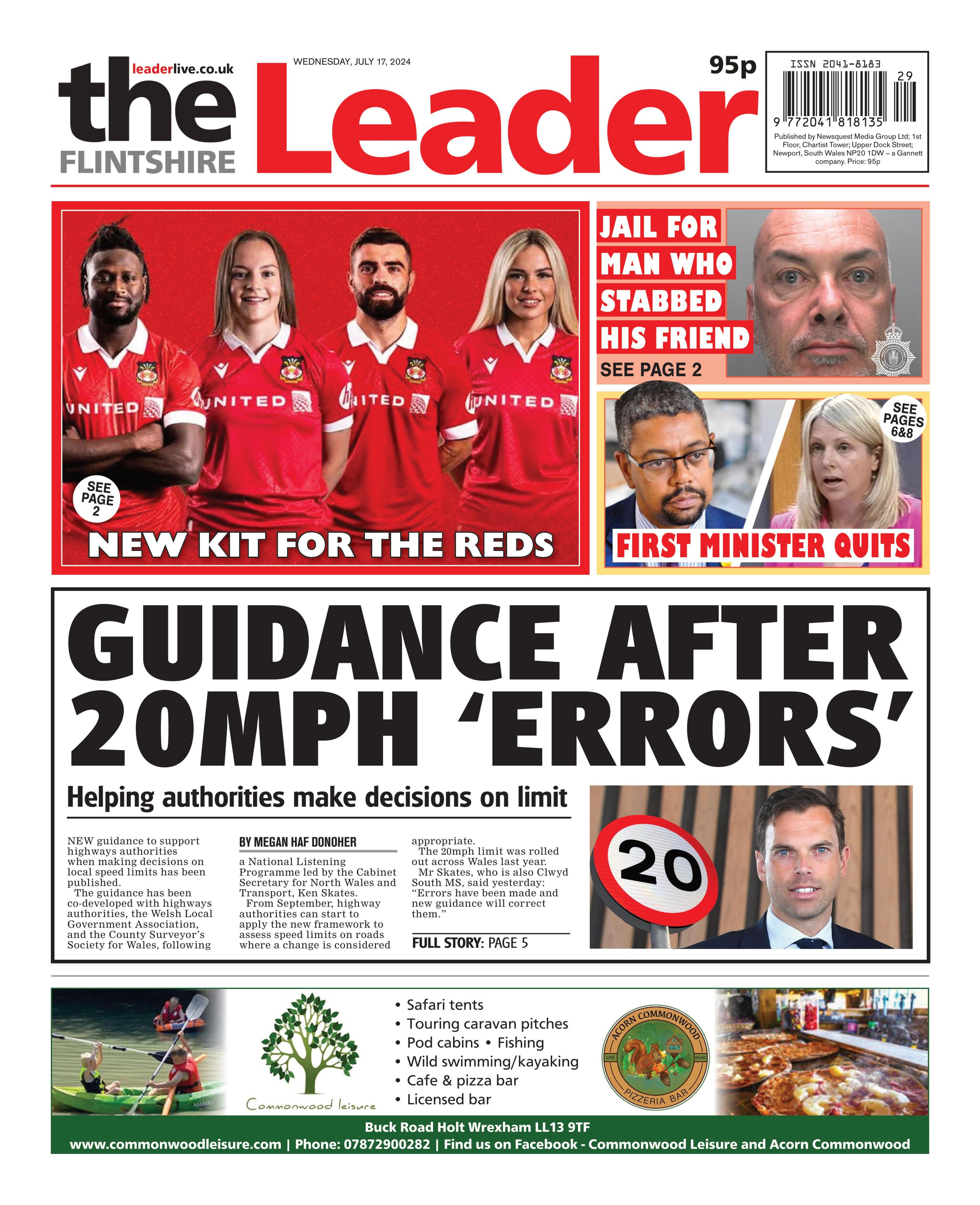 Front page of the Flintshire Leader