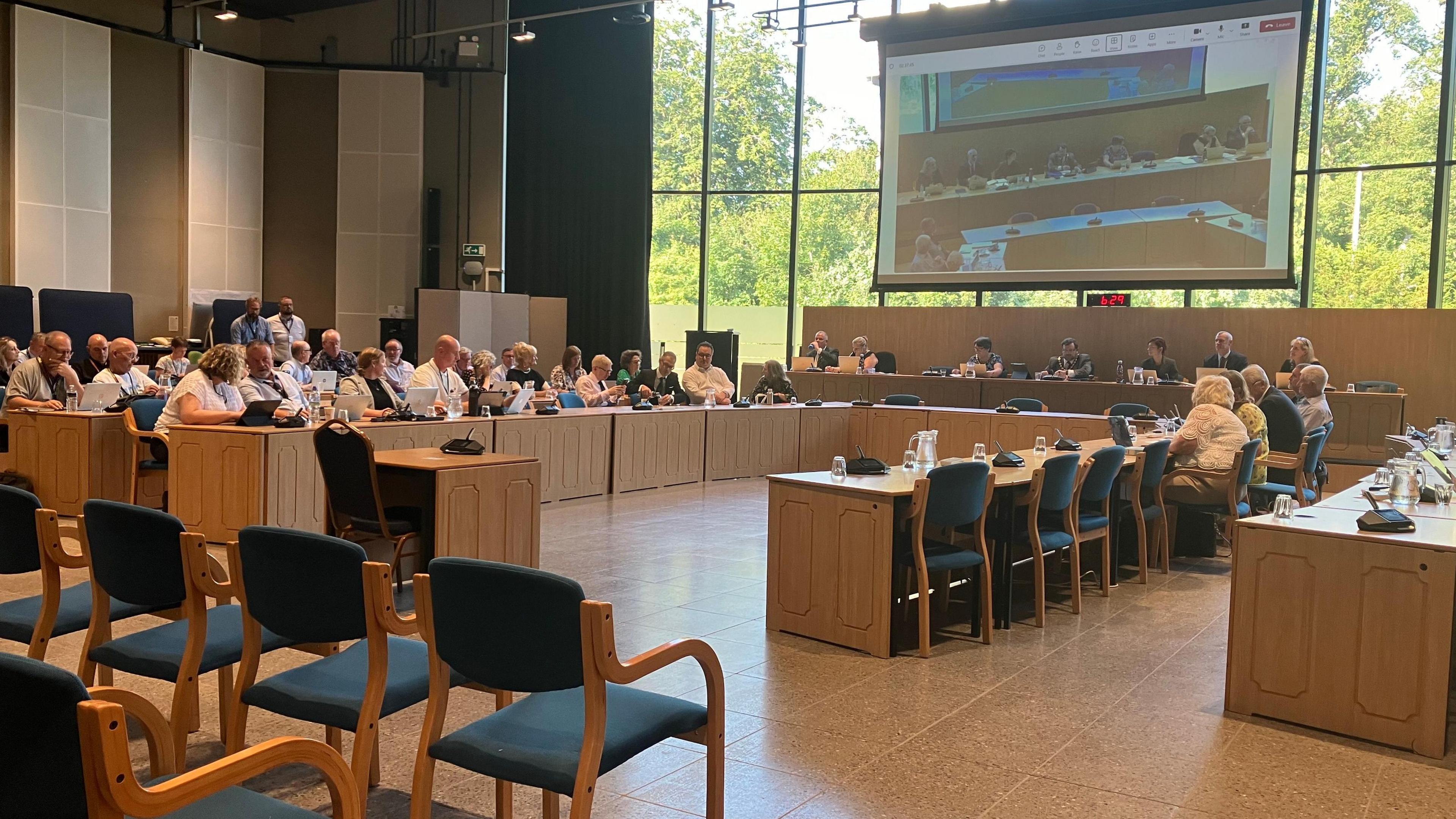 A picture of councillors at Central Bedfordshire Council