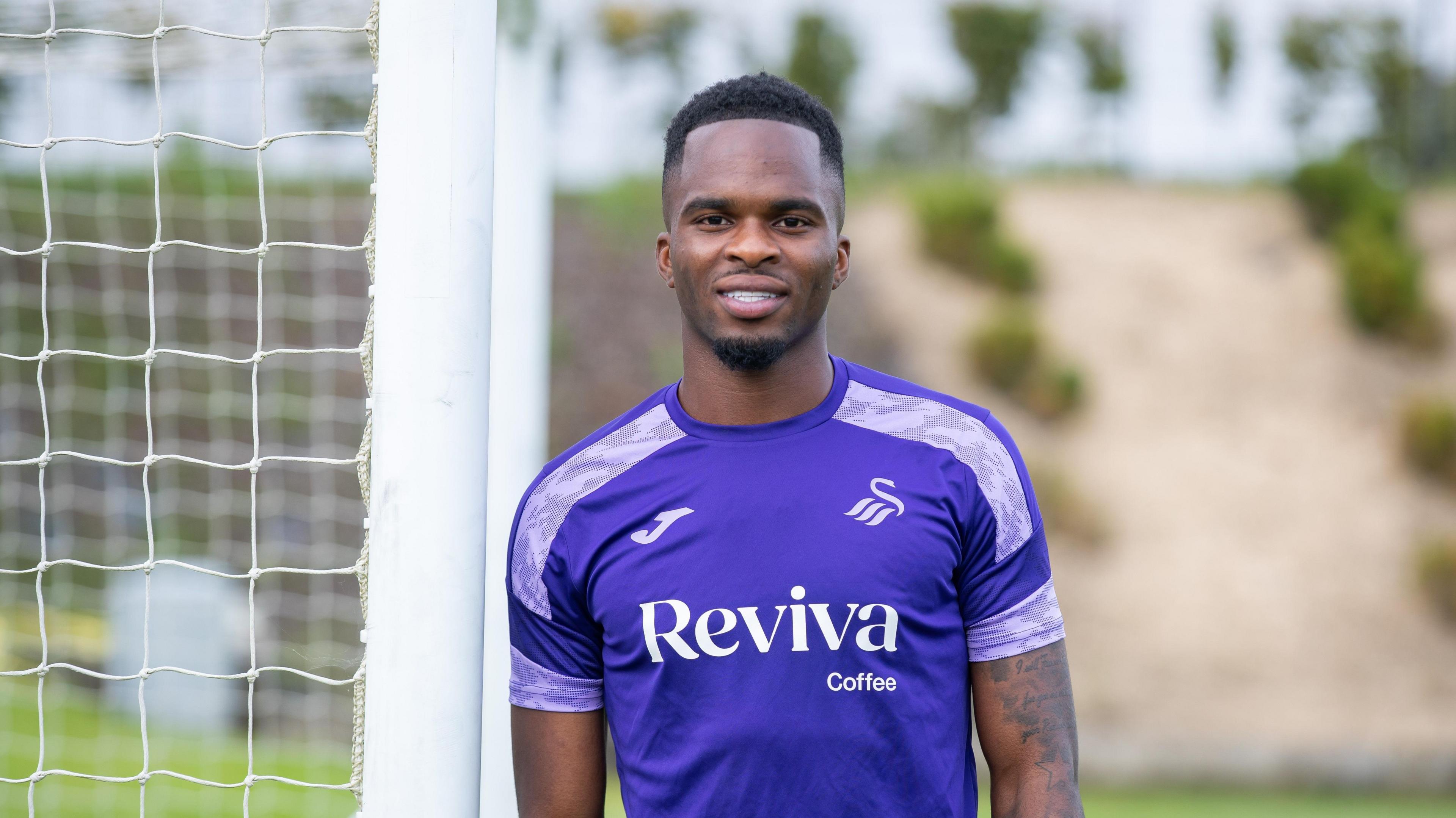 Nelson Abbey at Swansea's training ground 