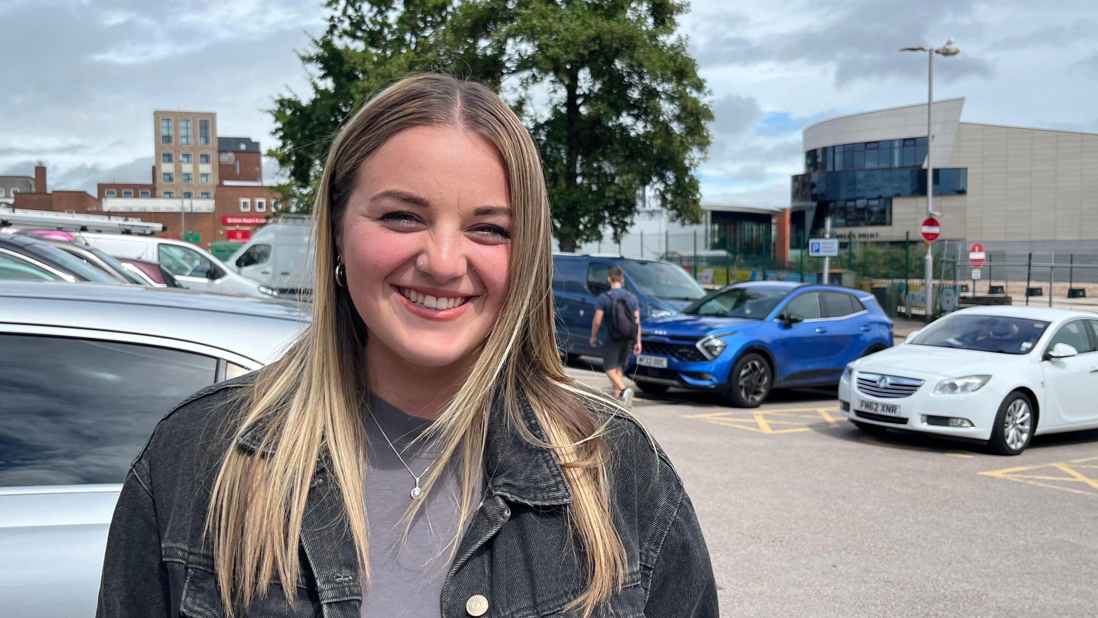 Ellie Jones, student, at Bampfylde Street car park in Exeter