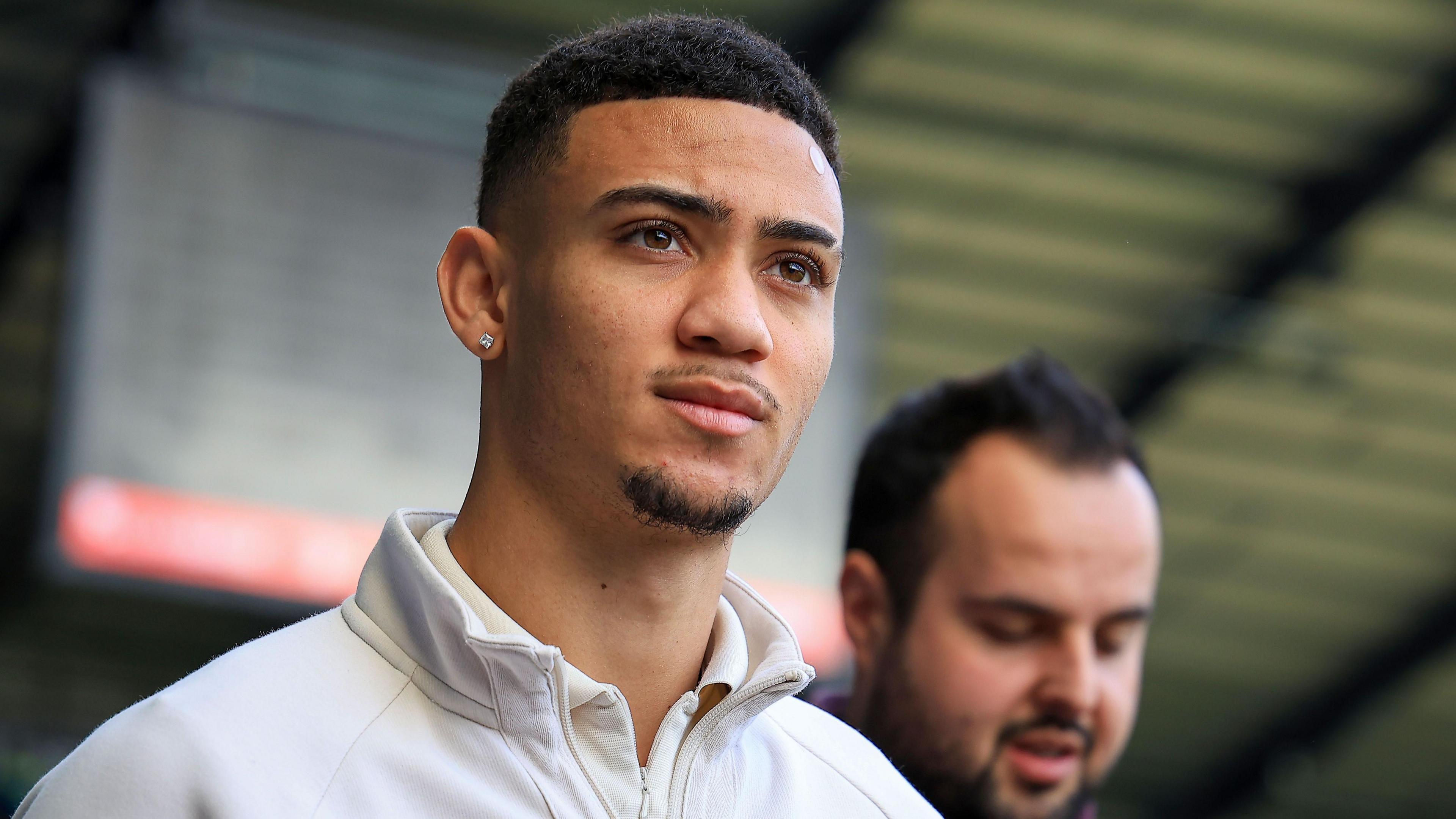 Gustavo Nunes arrives at a Swansea game 