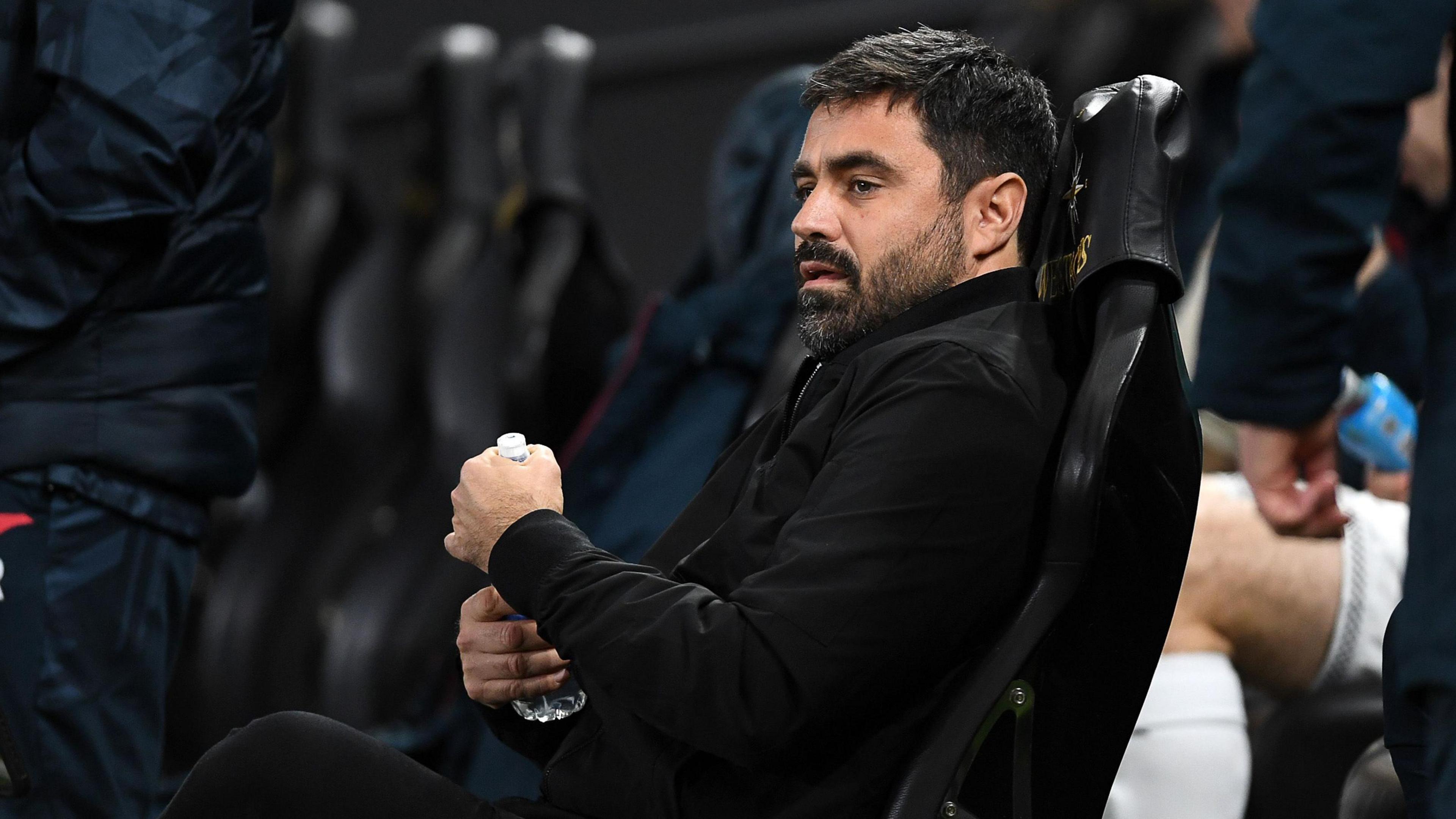 Vitor Matos in the Swansea dugout