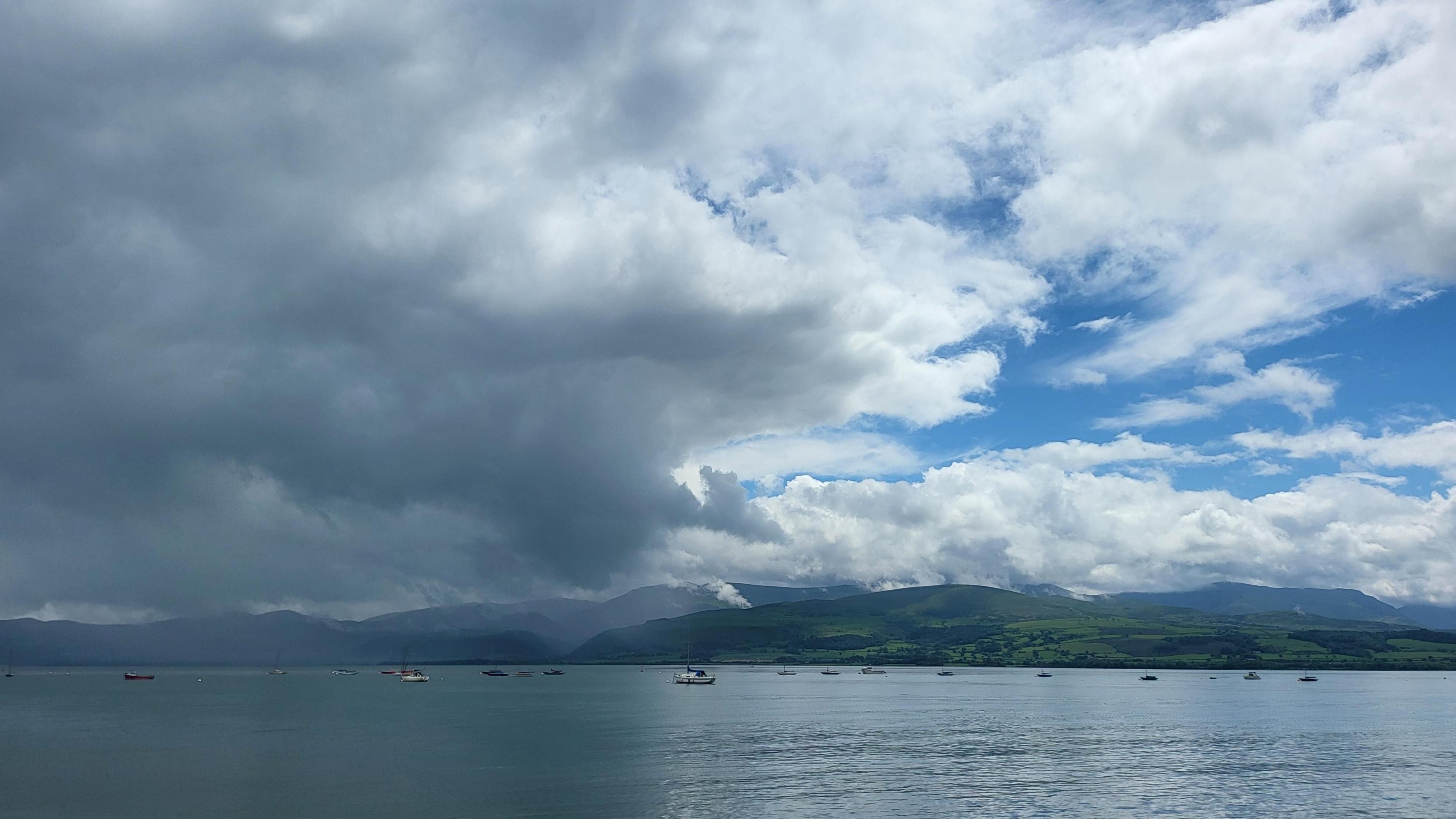 Rather cloudy skies in Beaumaris, Anglesey