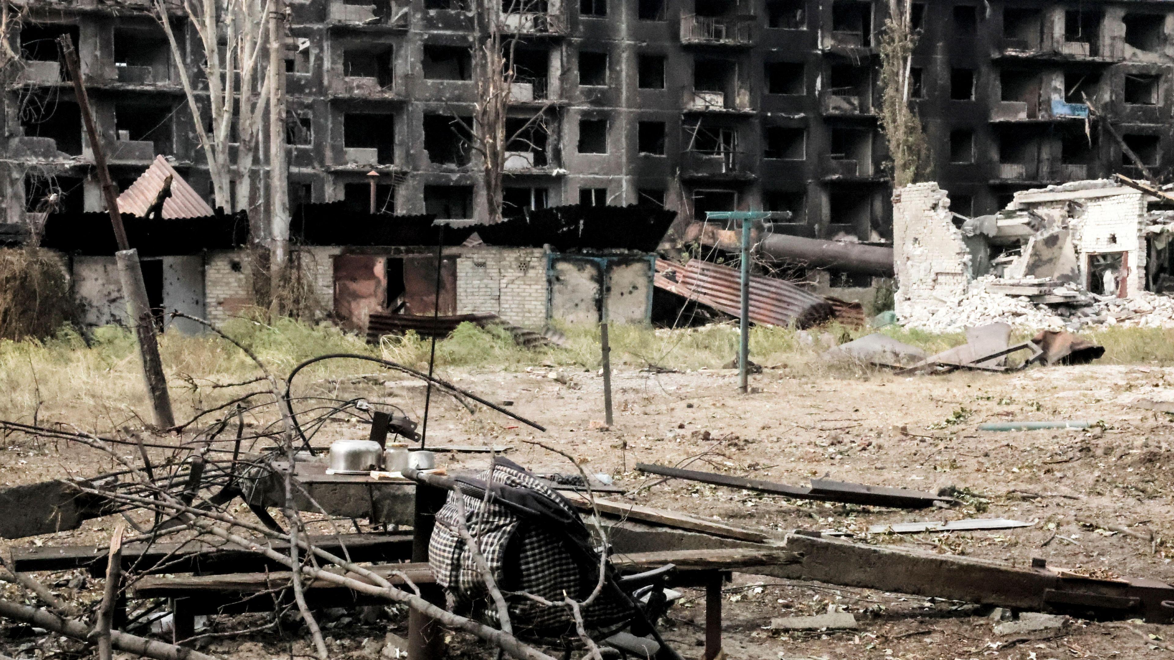 Destruction of Chasiv Yar in the Donetsk region on 2 September, 2024