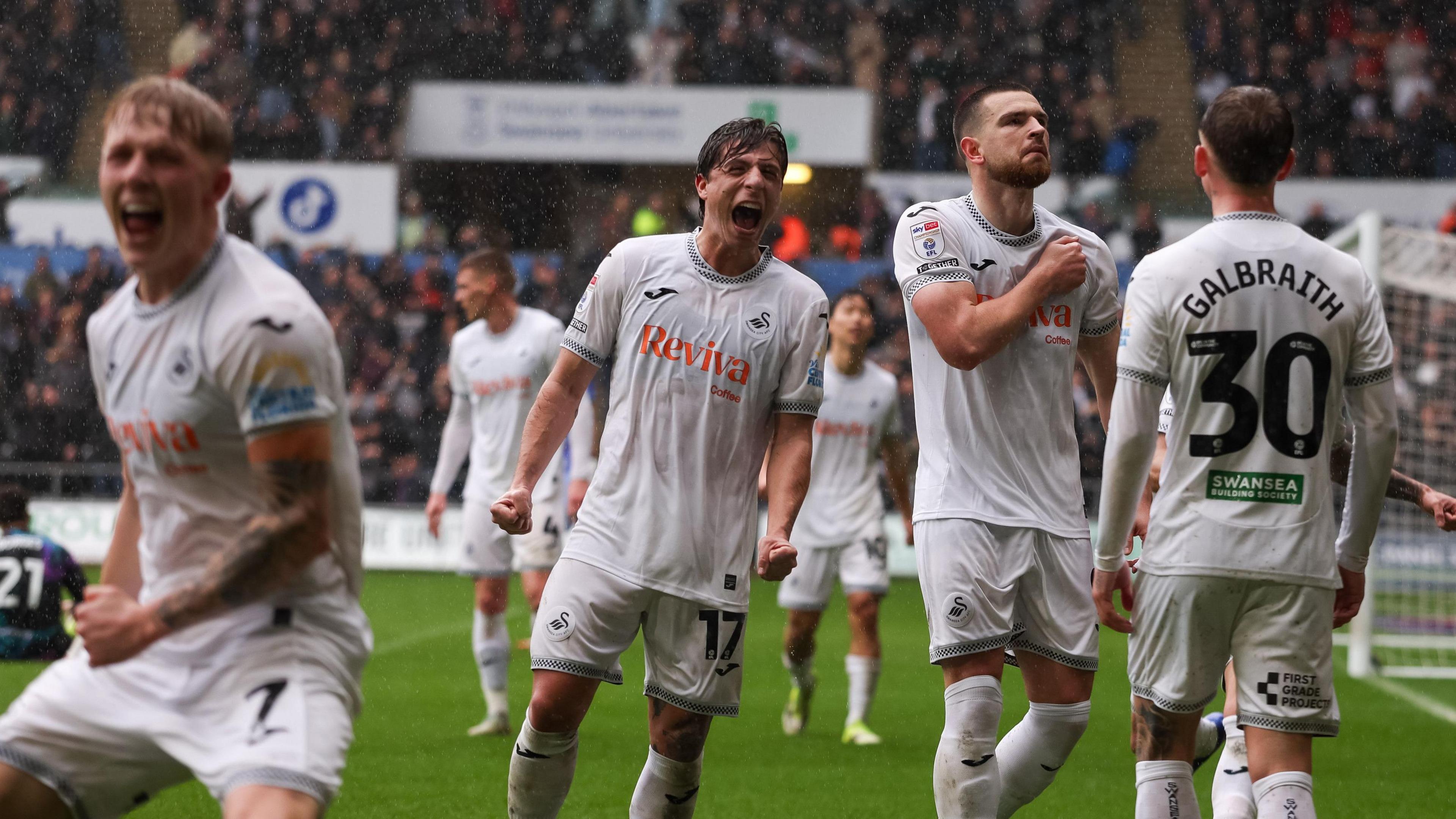Zan Vipotnik celebrates his goal 