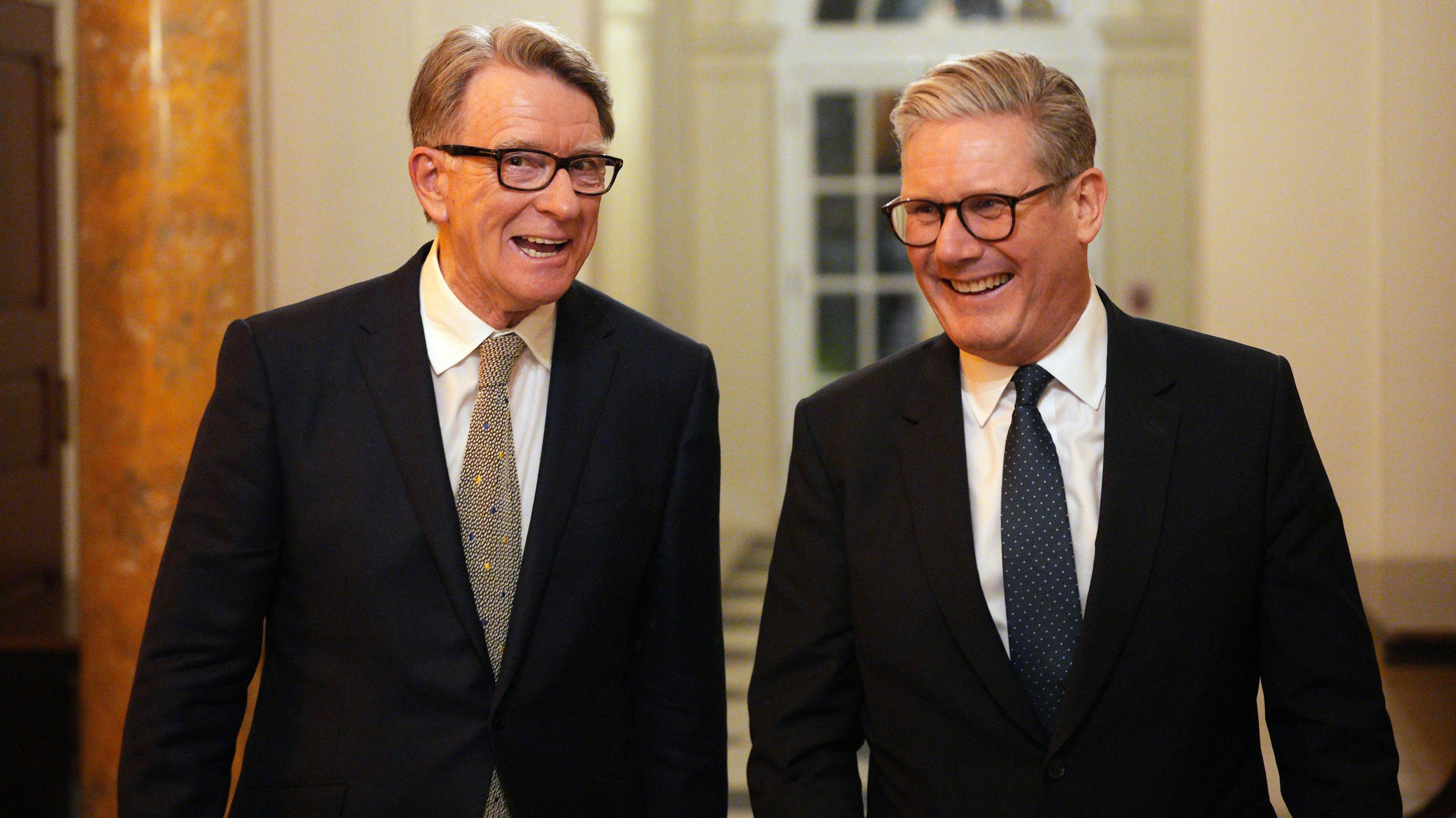 Lord Mandelson with Sir Keir Starmer.