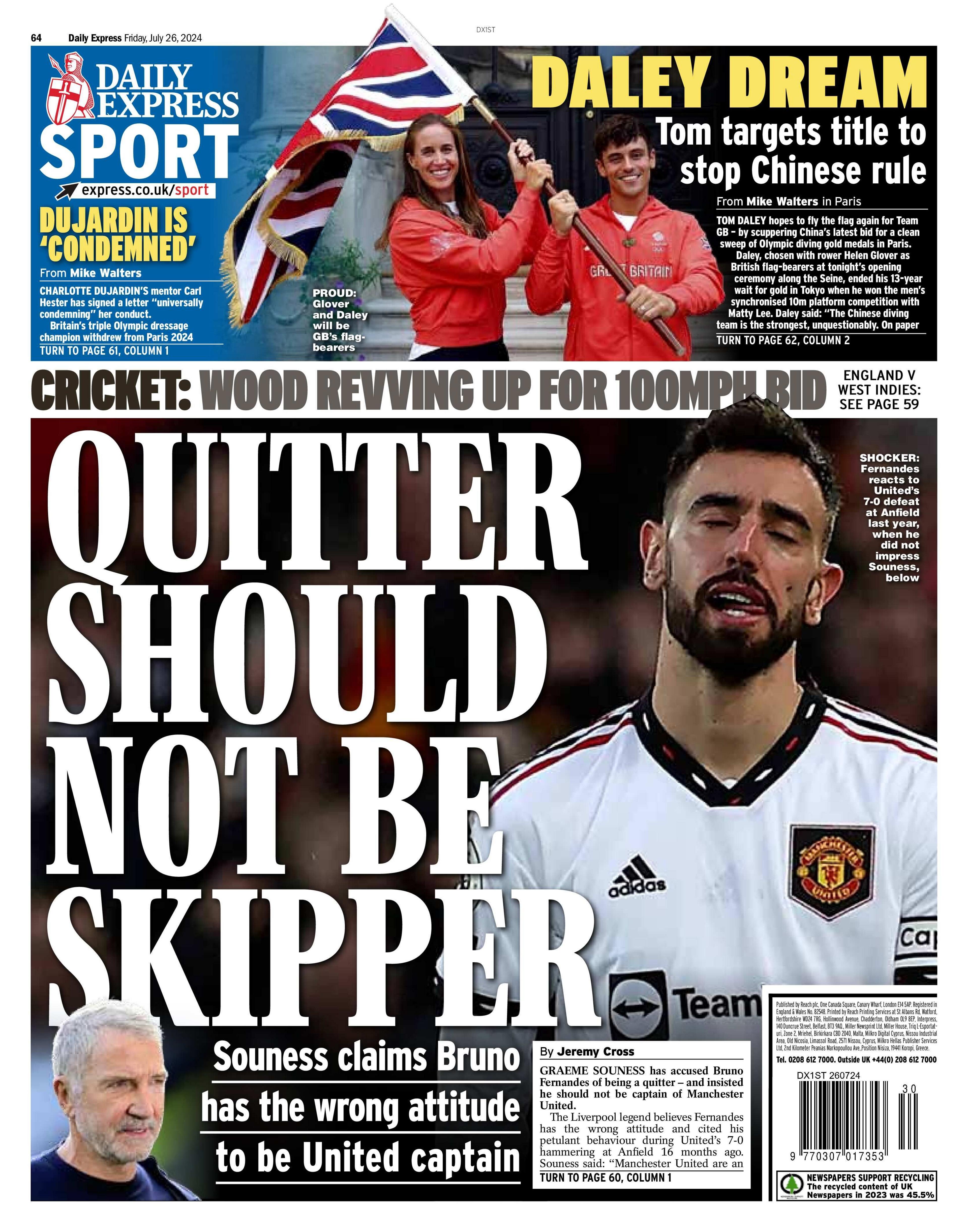 Daily Express back page