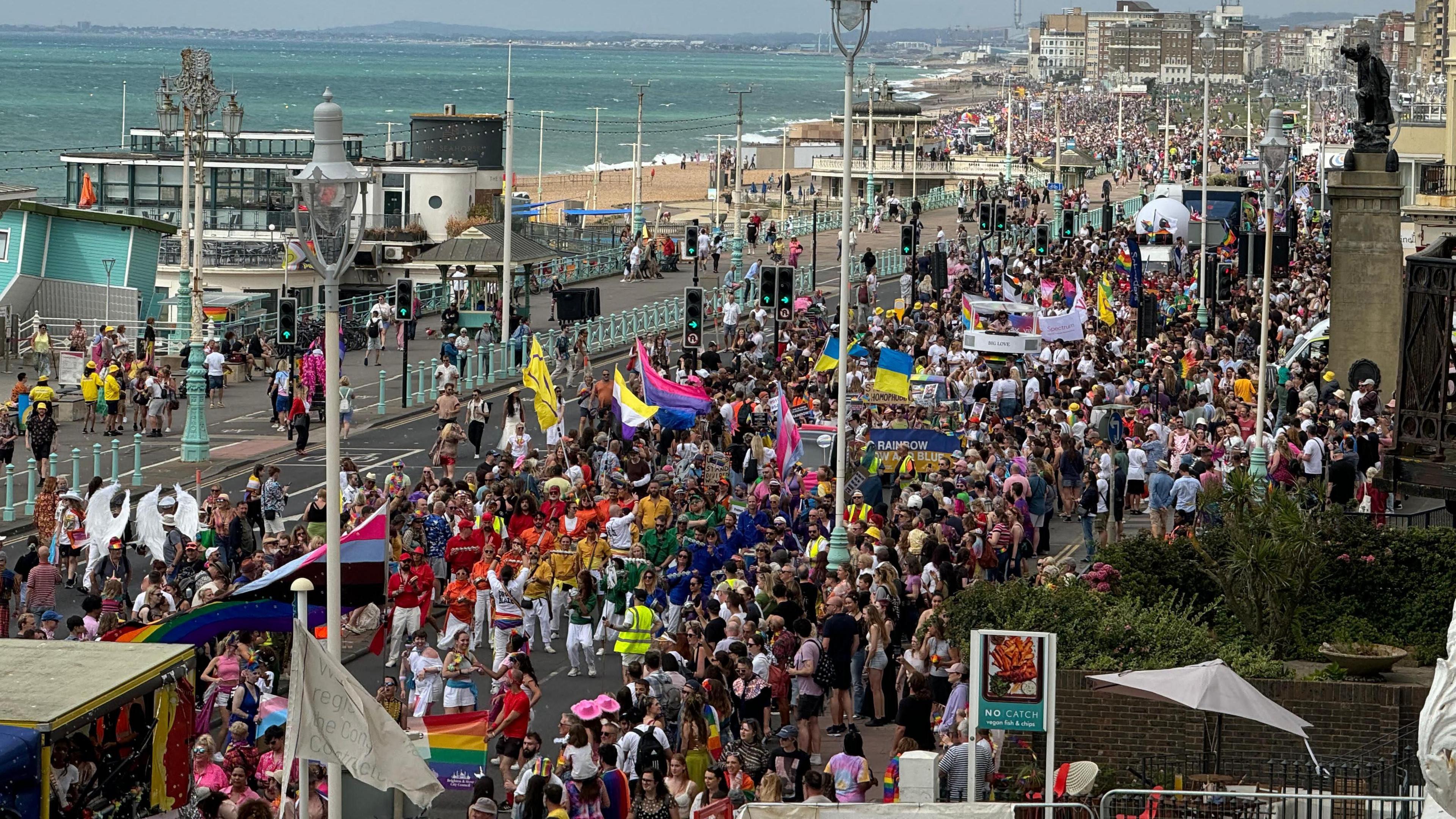 The Brighton Pride parade