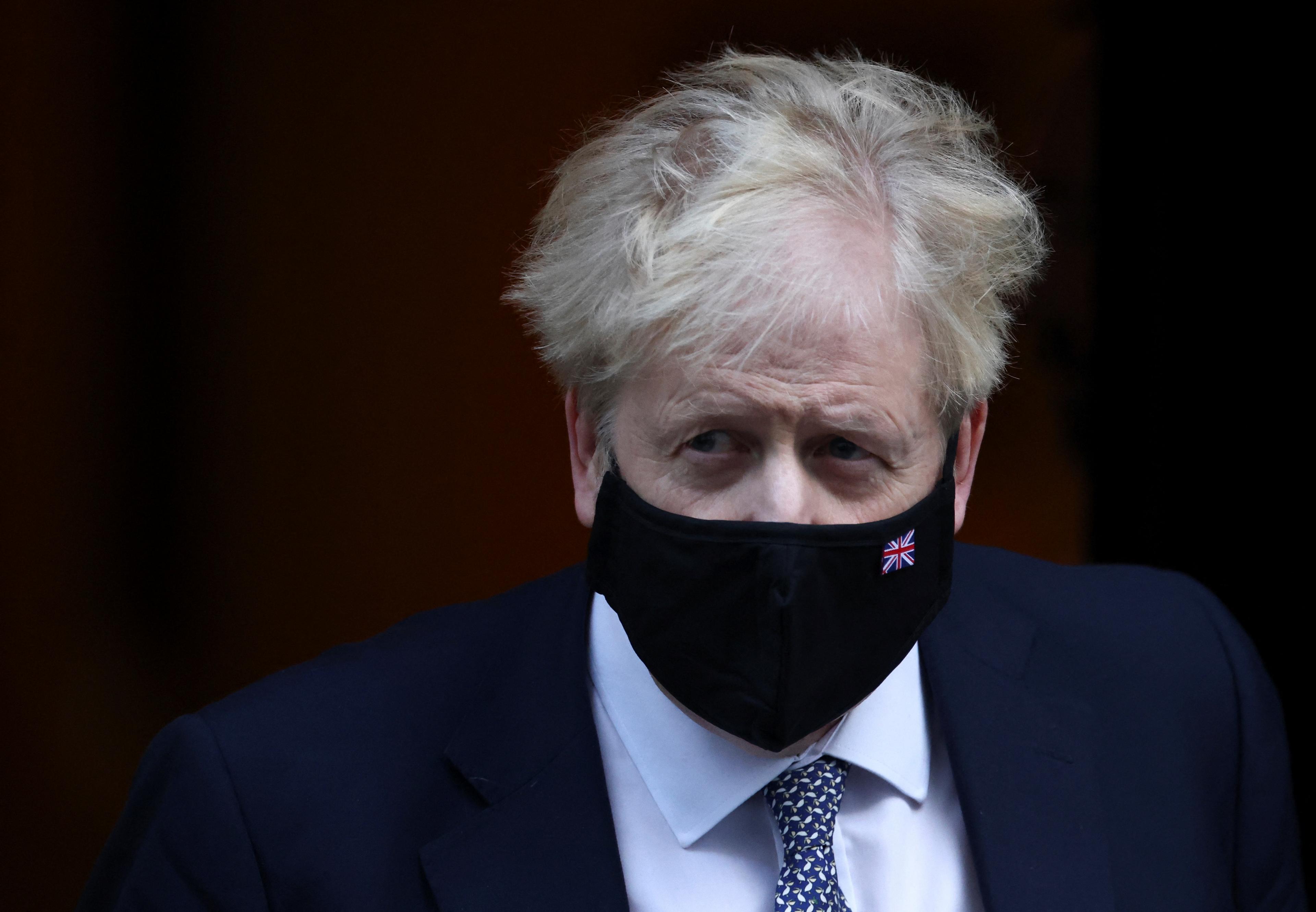 Boris Johnson leaving Downing Street