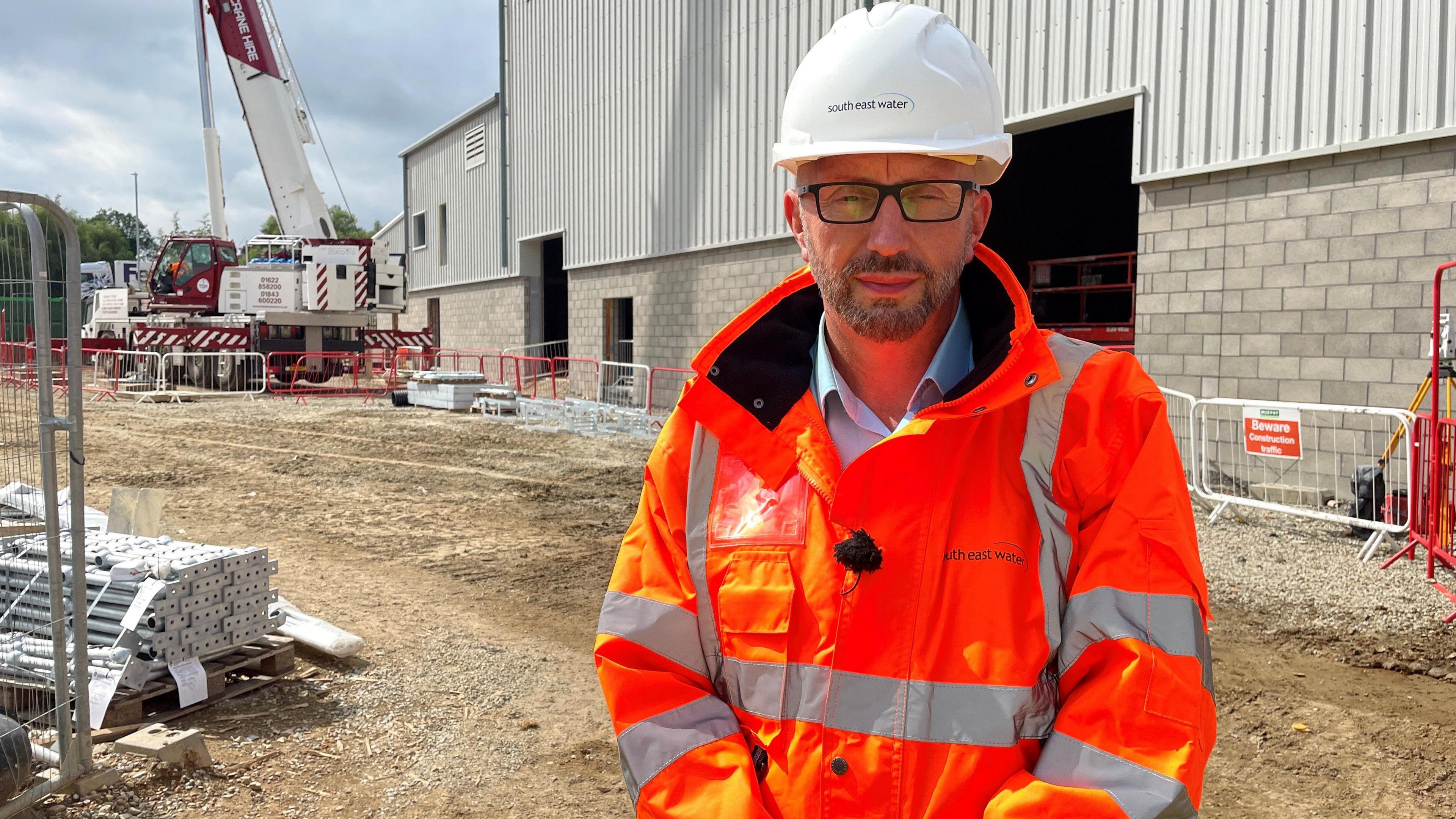 David Hinton, CEO of South East Water on the site of the new water treatment works at Butler Water, Aylesford.