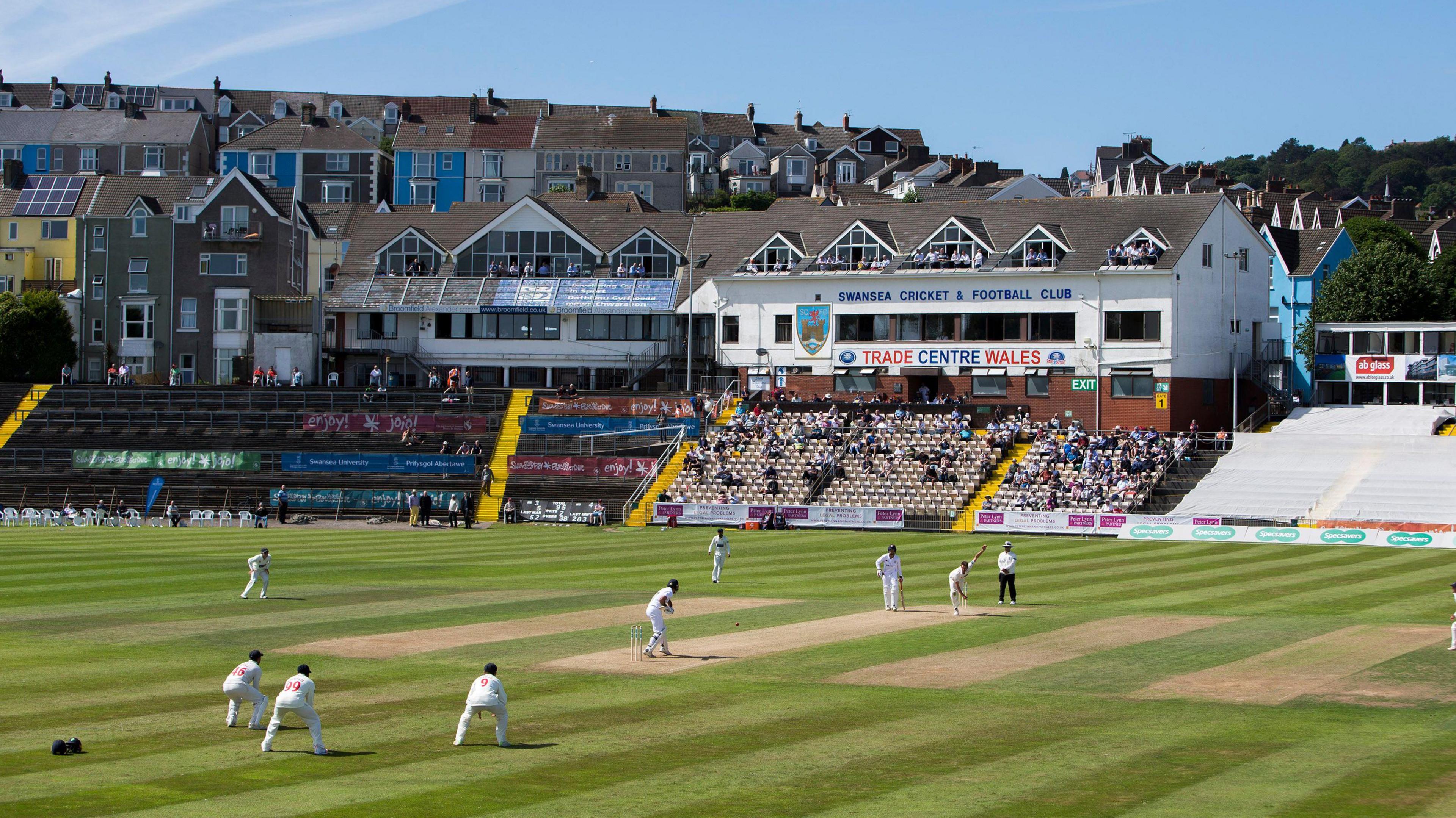 Glamorgan in action in 2018 at St Helen's