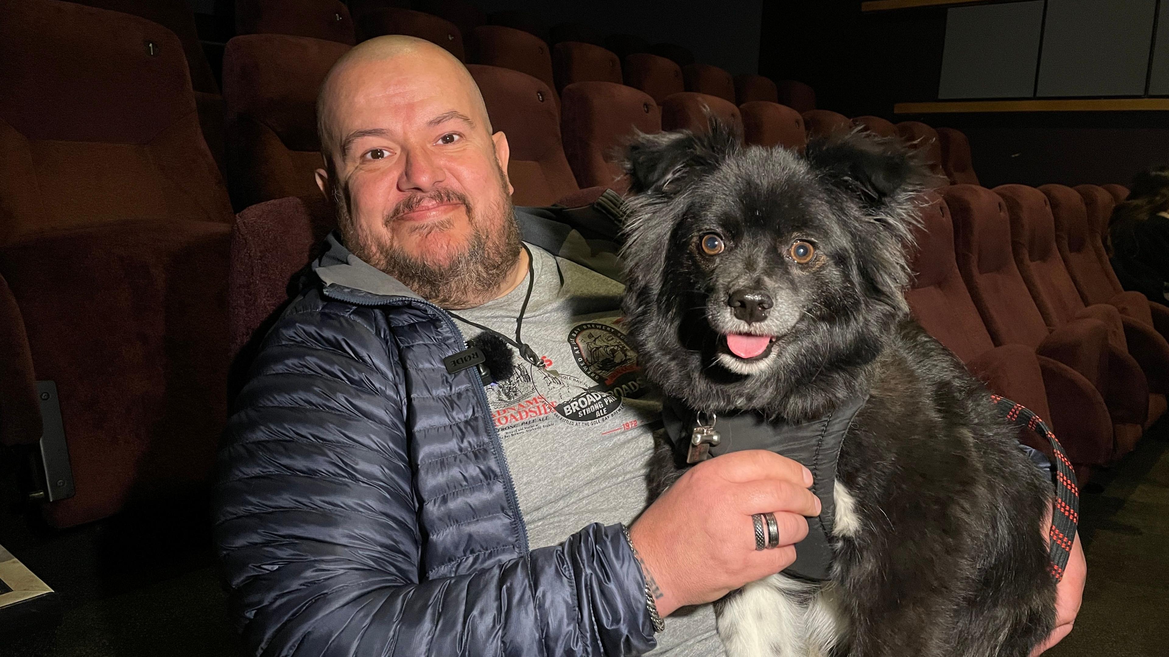 Justin Howard and his dog Kuzya