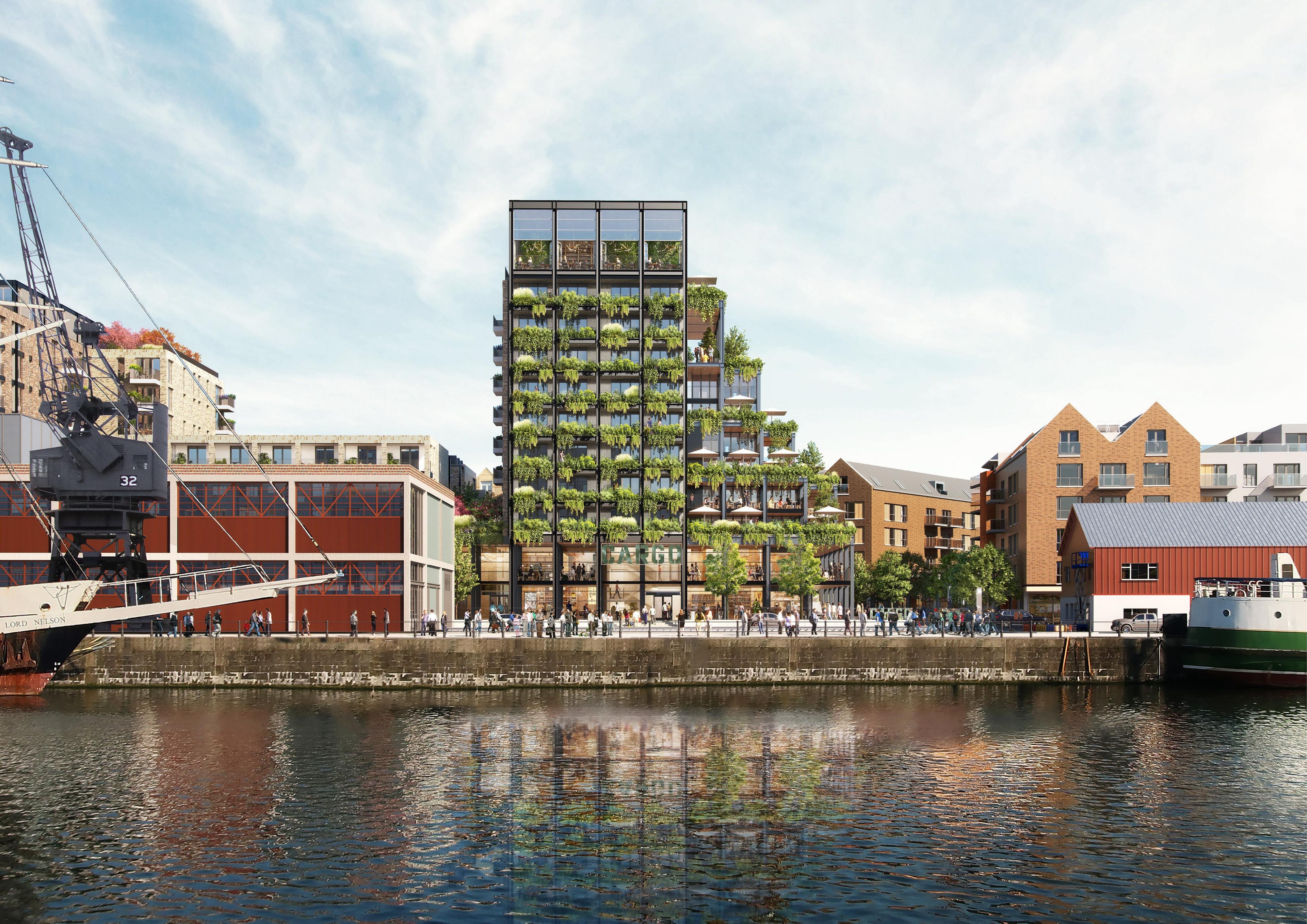 Architects impression of a new building proposed for Bristol Harbourside