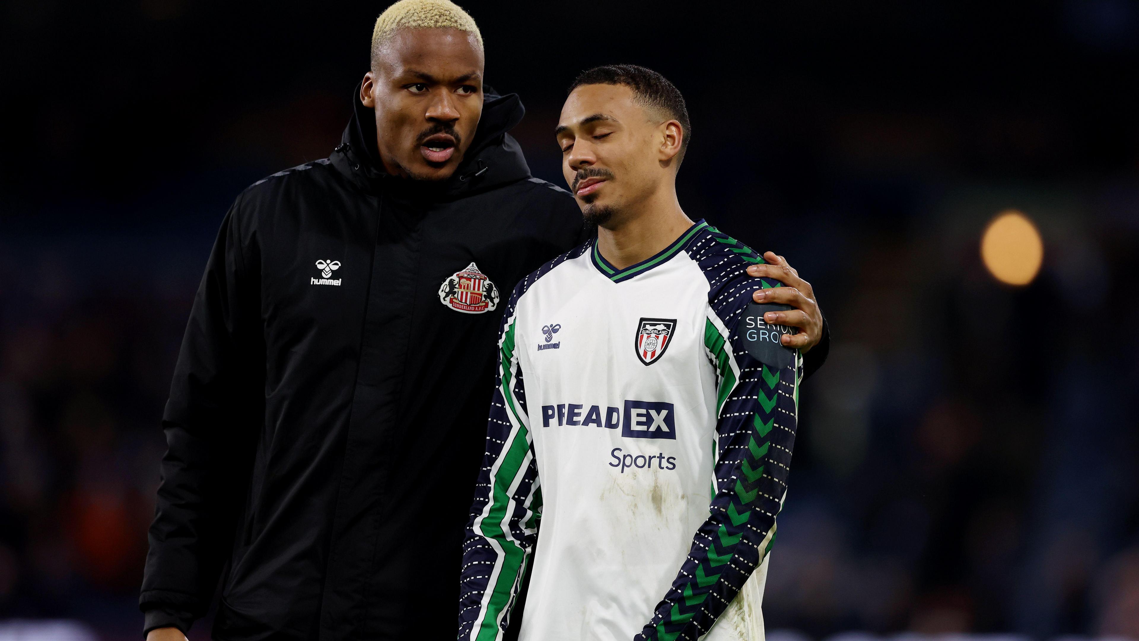 Sunderland's Wilson Isidor is consoled after missing two penalties against Burnley