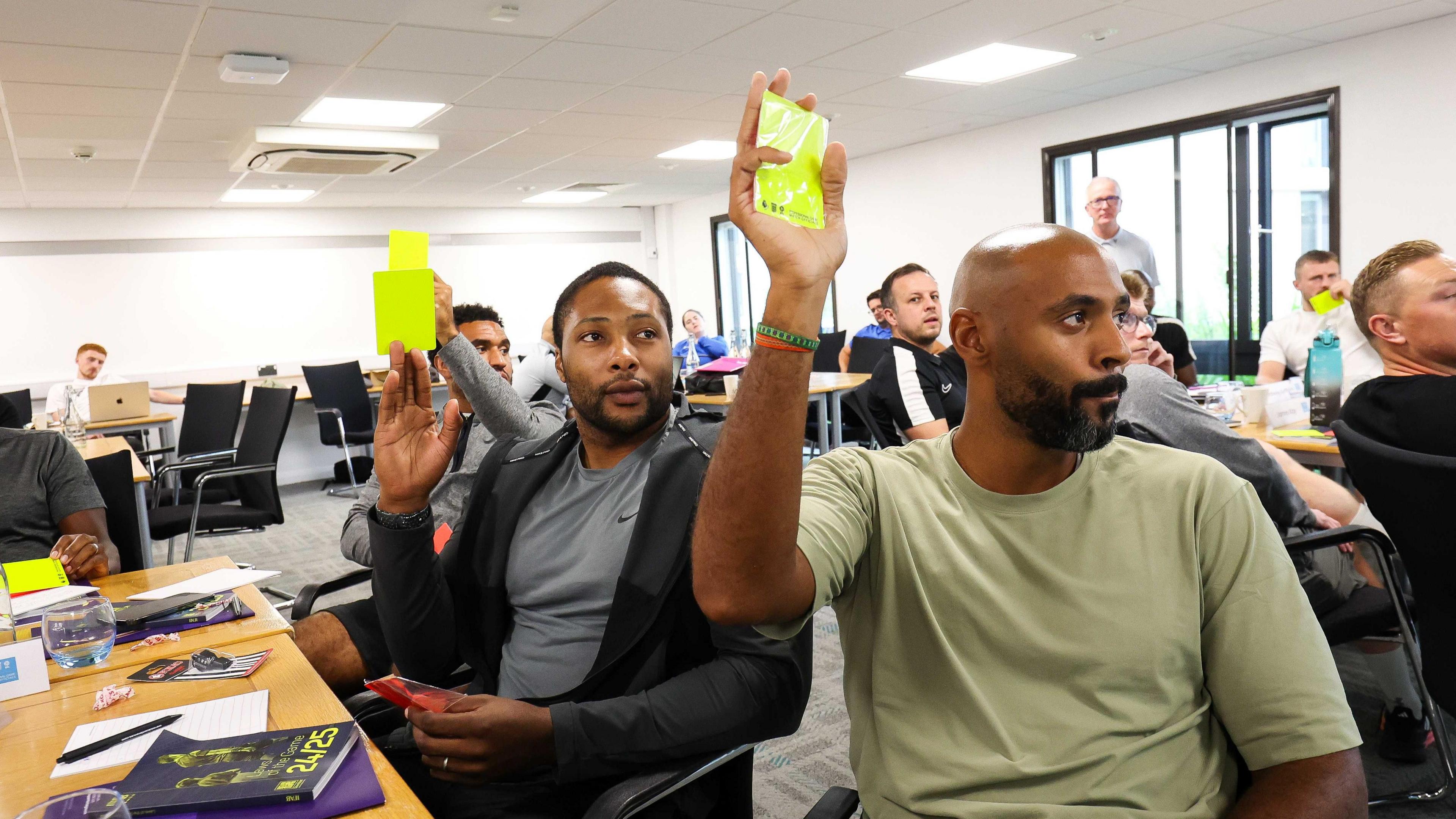 Ex-players on the referee course