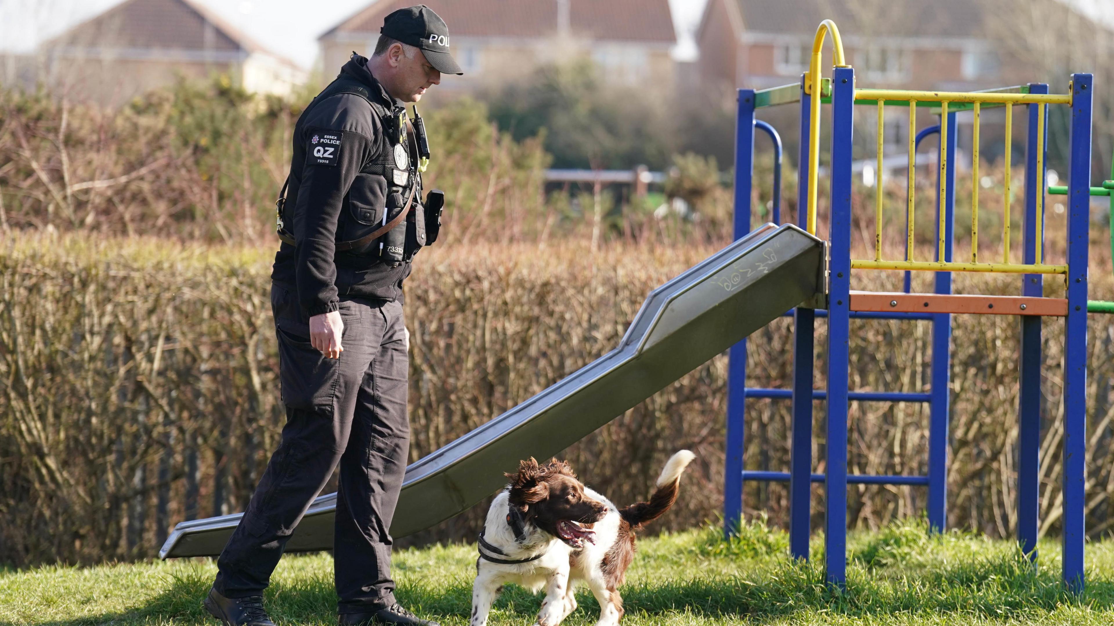 Police at Waterson Vale in Chelmsford investigating a suspected murder