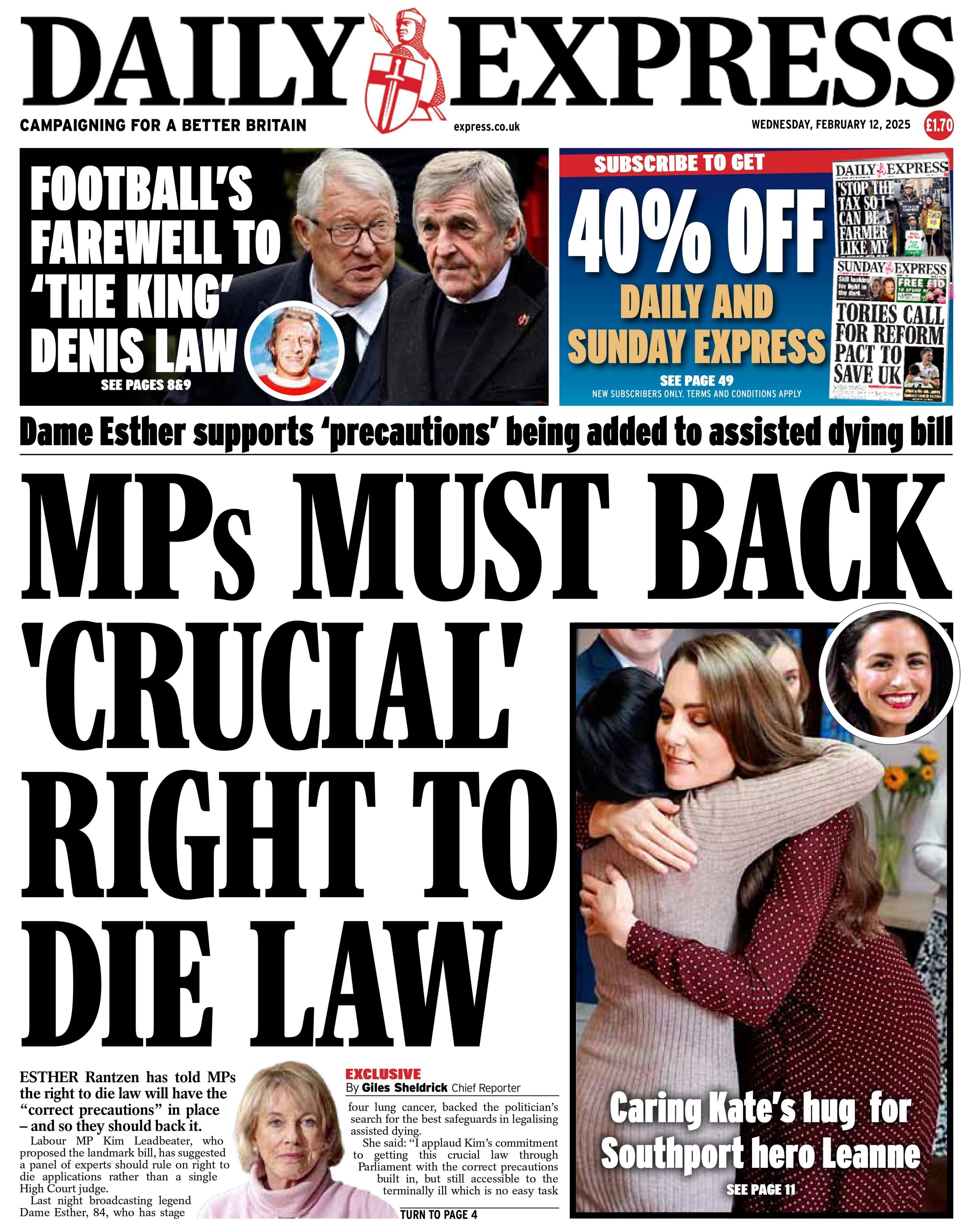 Daily Express: MPs must back crucial right to die law