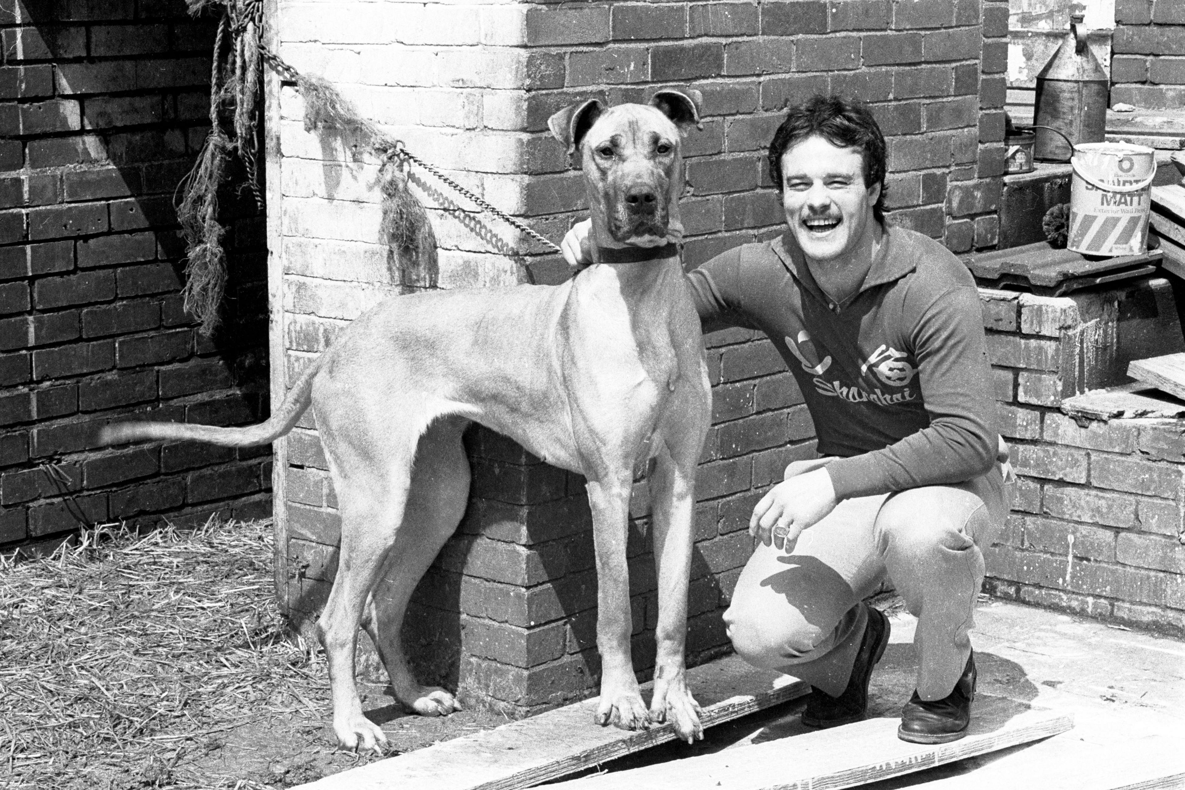 Pearce with his dog Duke