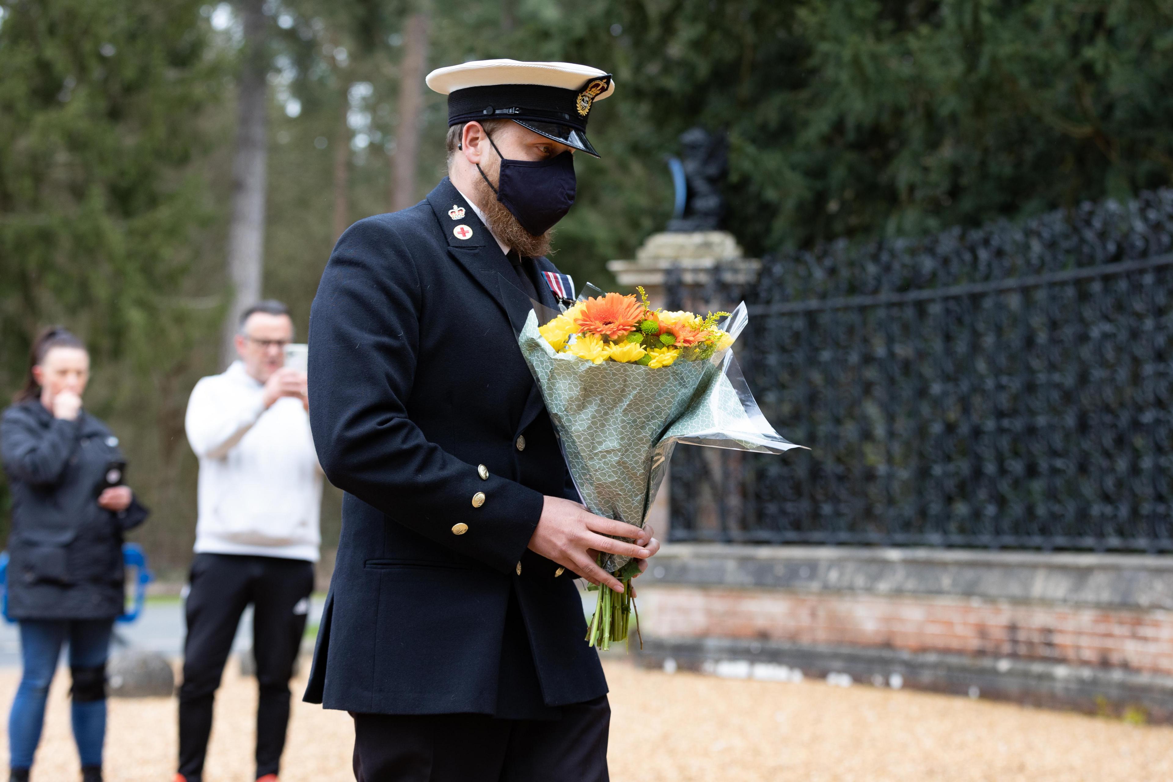 Flowers for Prince Philip at Sandringham